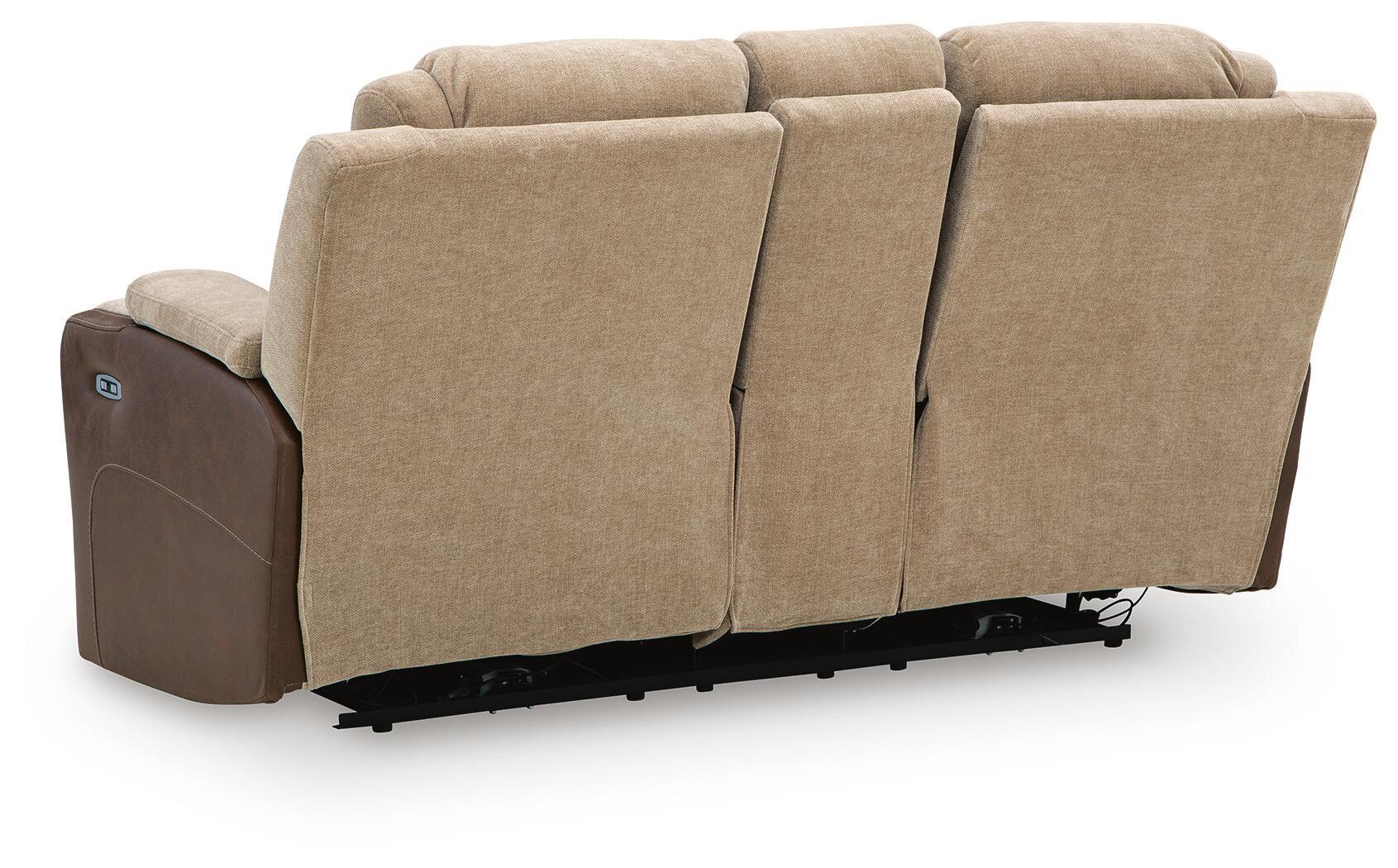 Ashley Furniture Mixed Motion - Power Reclining Loveseat With Console / Adjustable Headrest - Brownstone - Image 5