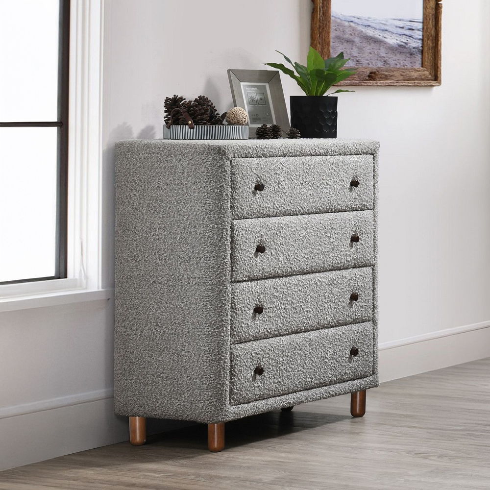 Cleo - Chest - Gray Boucle, gray