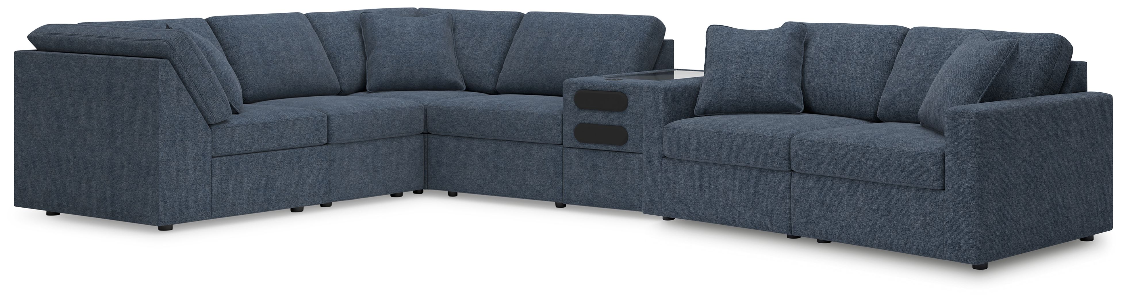 7 Pc · Sectional With Audio Console And LAF / RAF Corner Chairs