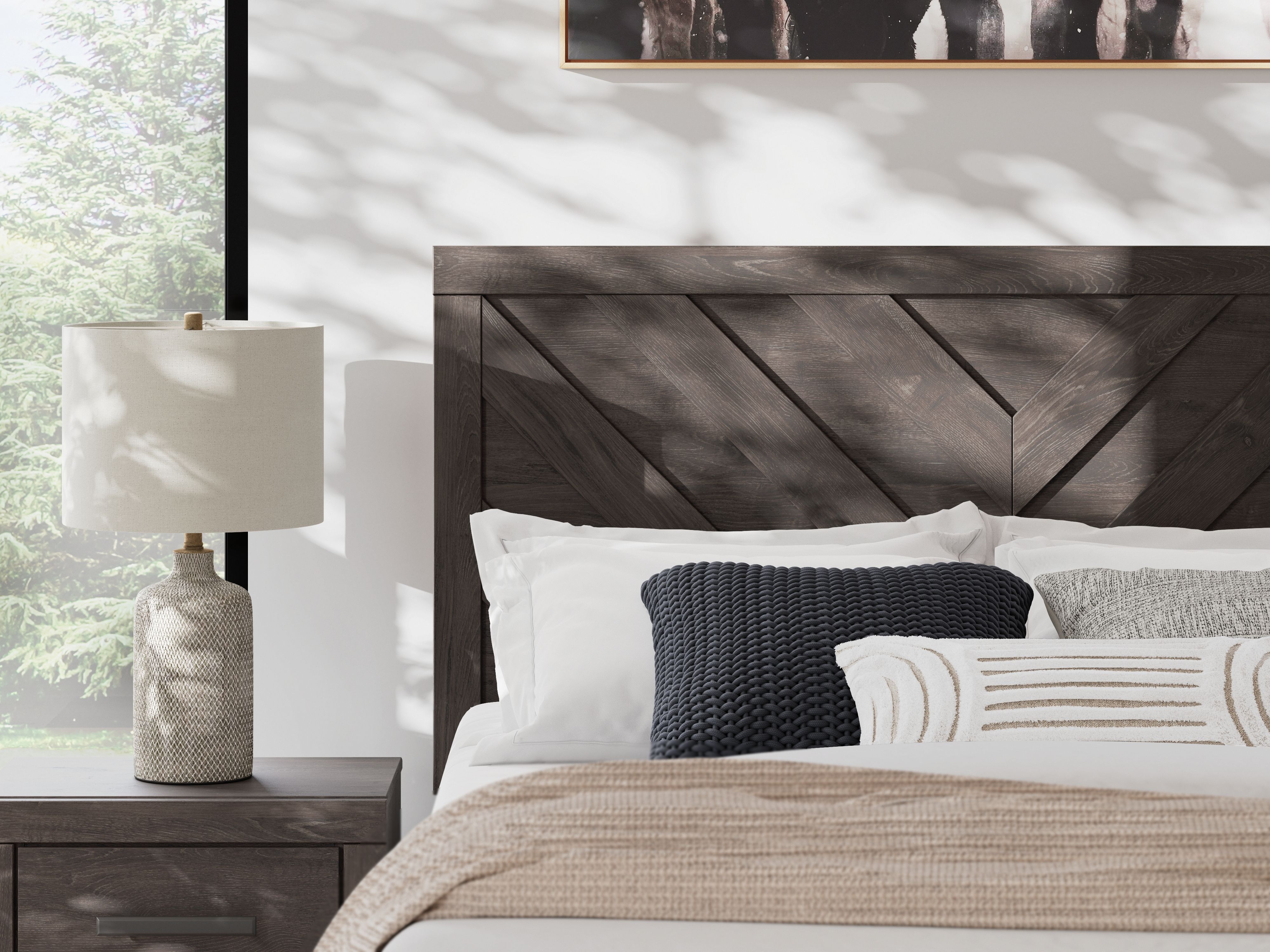 Ashley Furniture Prendonea - Queen Panel Bed - Charcoal - Image 8