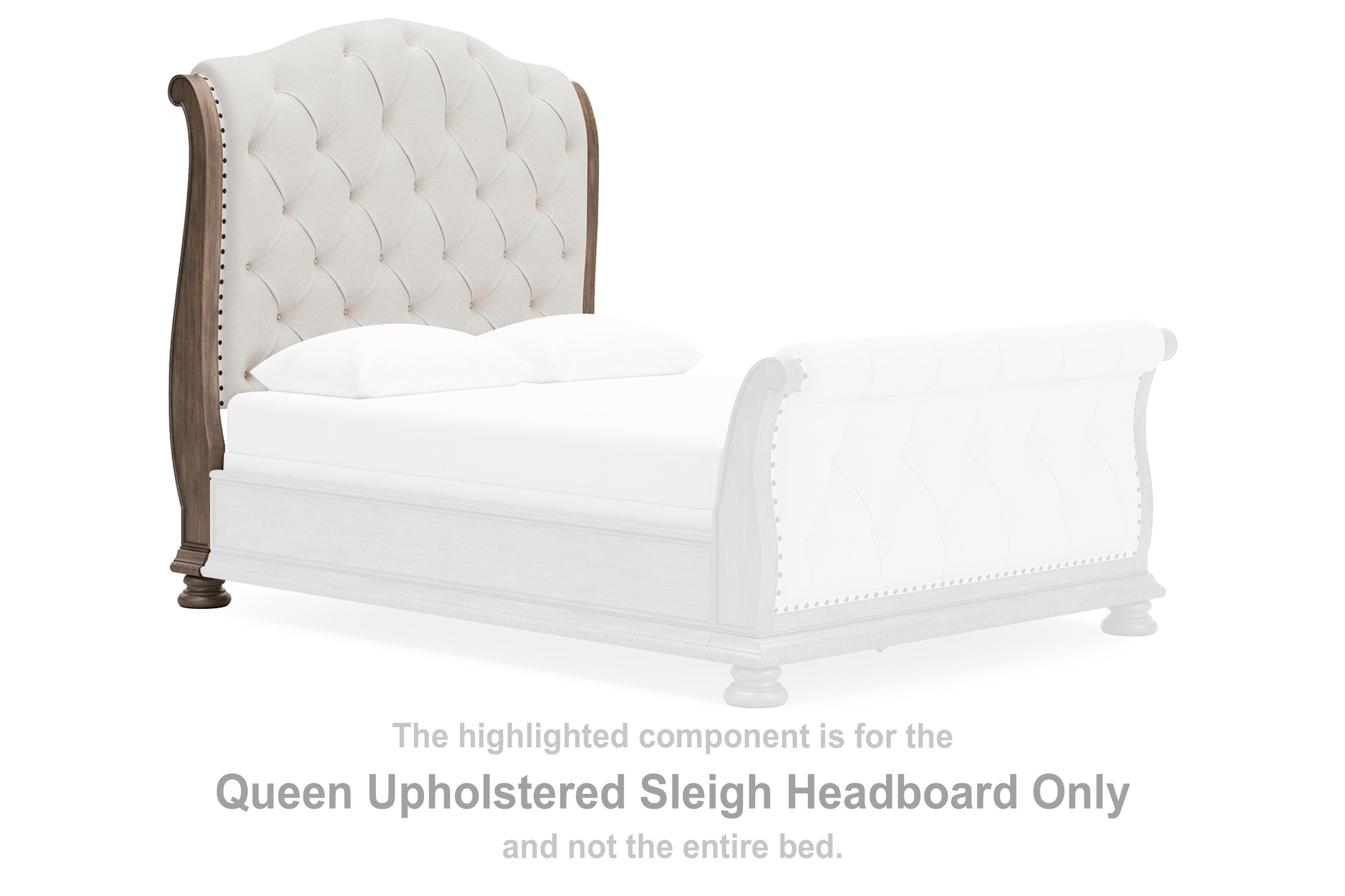 Ardenfield – Queen Upholstered Sleigh Headboard – Light Brown