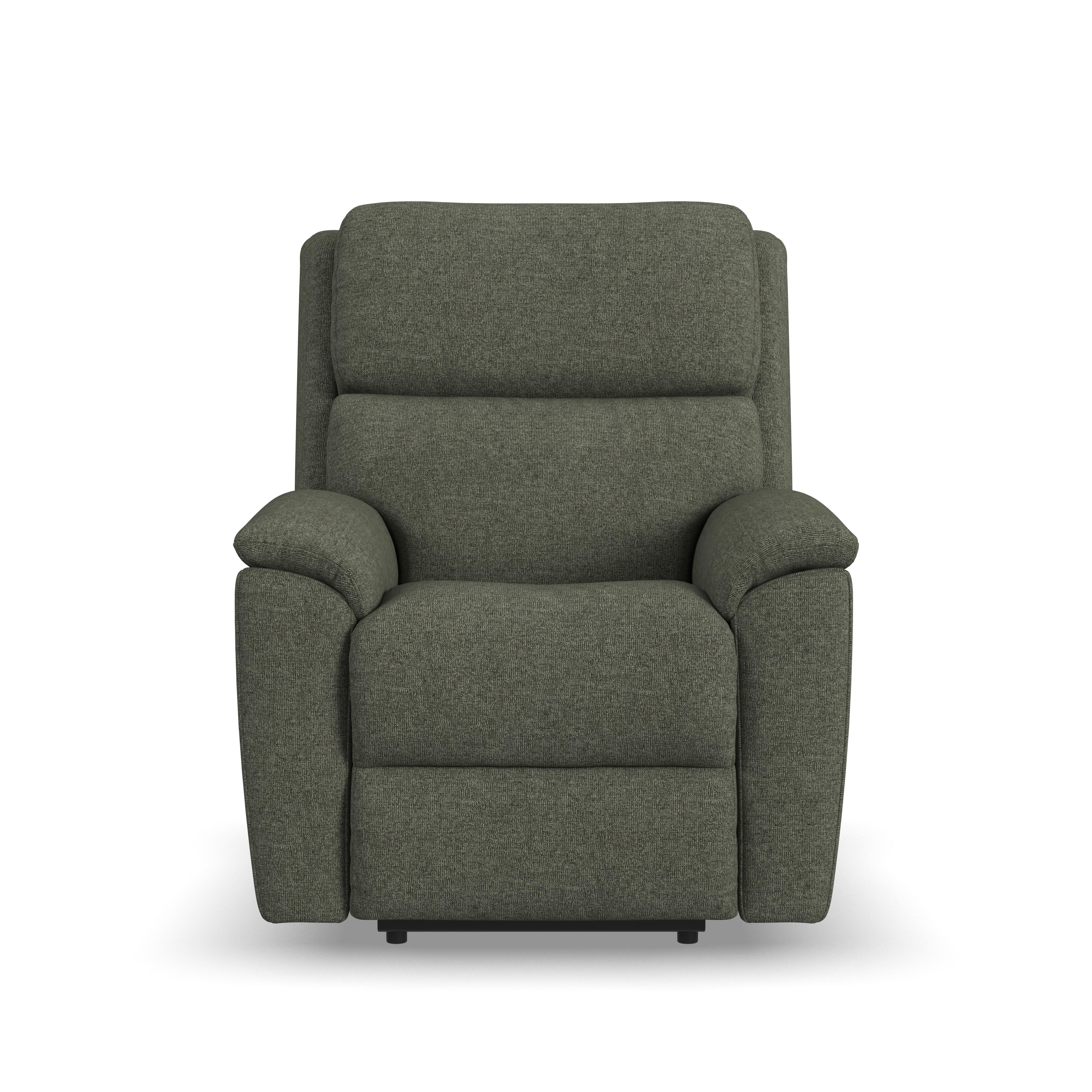 Porter - Transitional Power Recliner With Power Headrest & Lumbar - Gray, dark gray, view 2