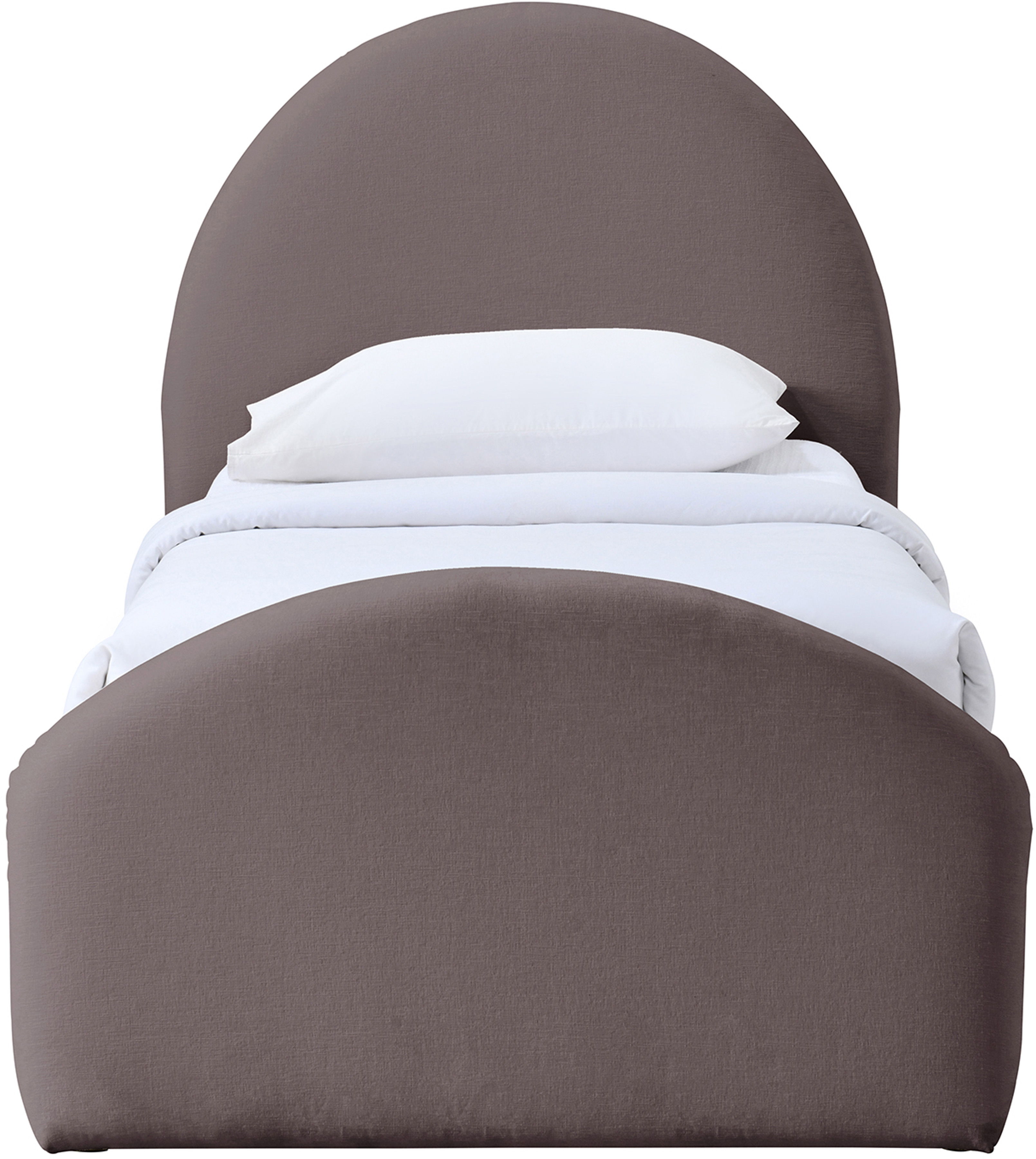Andaz - Chenille Fabric Upholstered Twin Trundle Bed - Purple