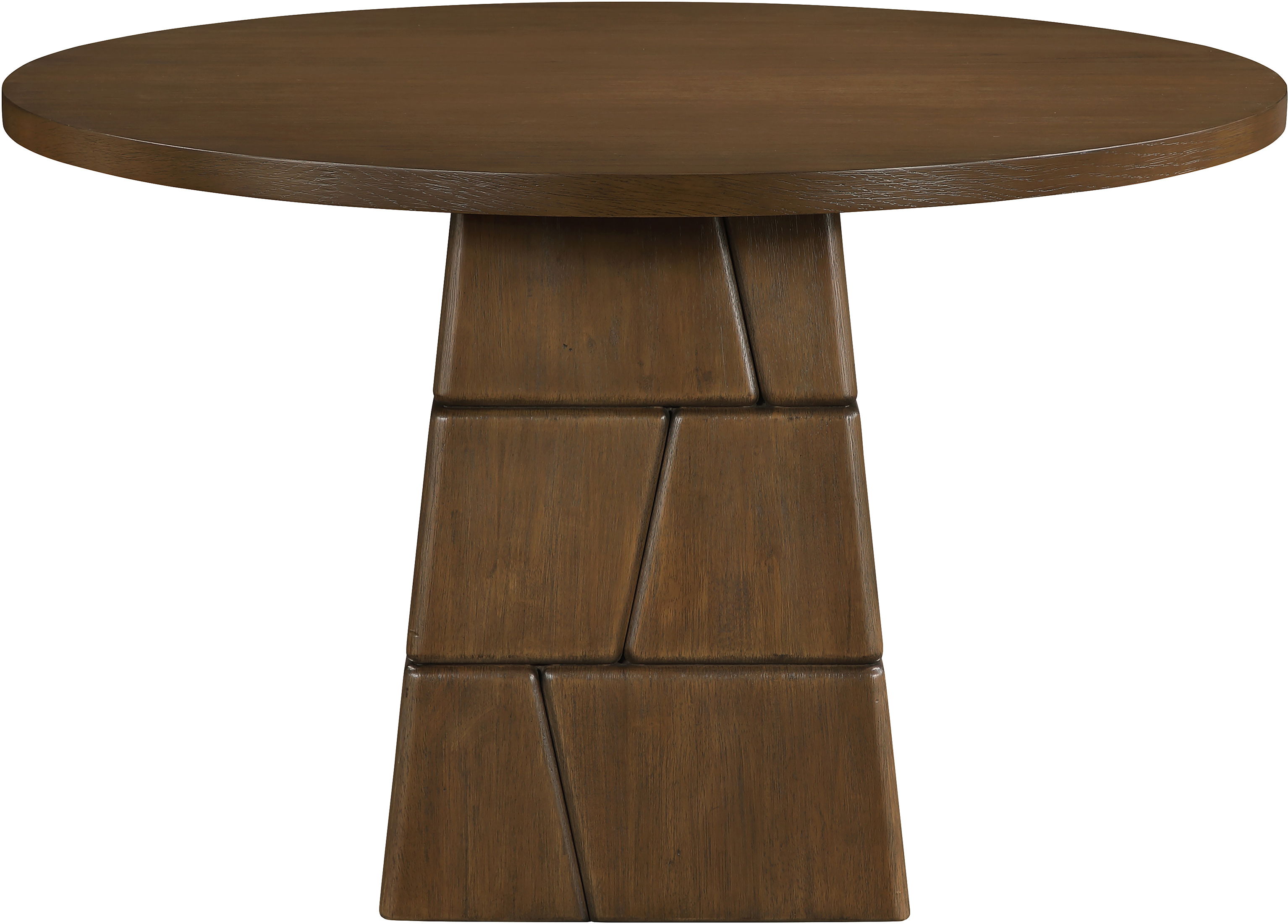 Tavio - 48" Oak Veneer And Solid Wood Dining Table - Brown Walnut