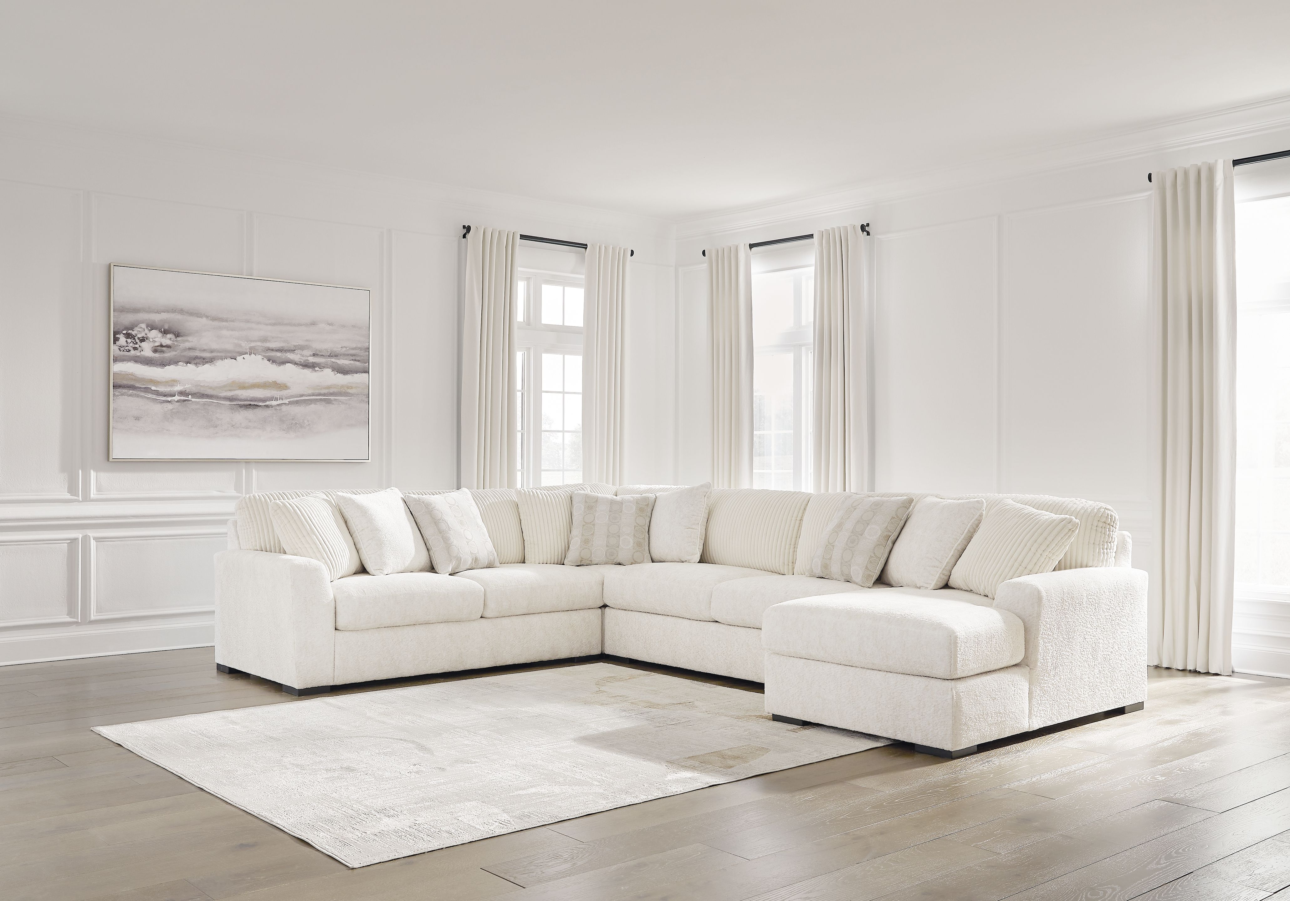 Chessington - 4-Piece Sectional With Raf Corner Chaise - Ivory