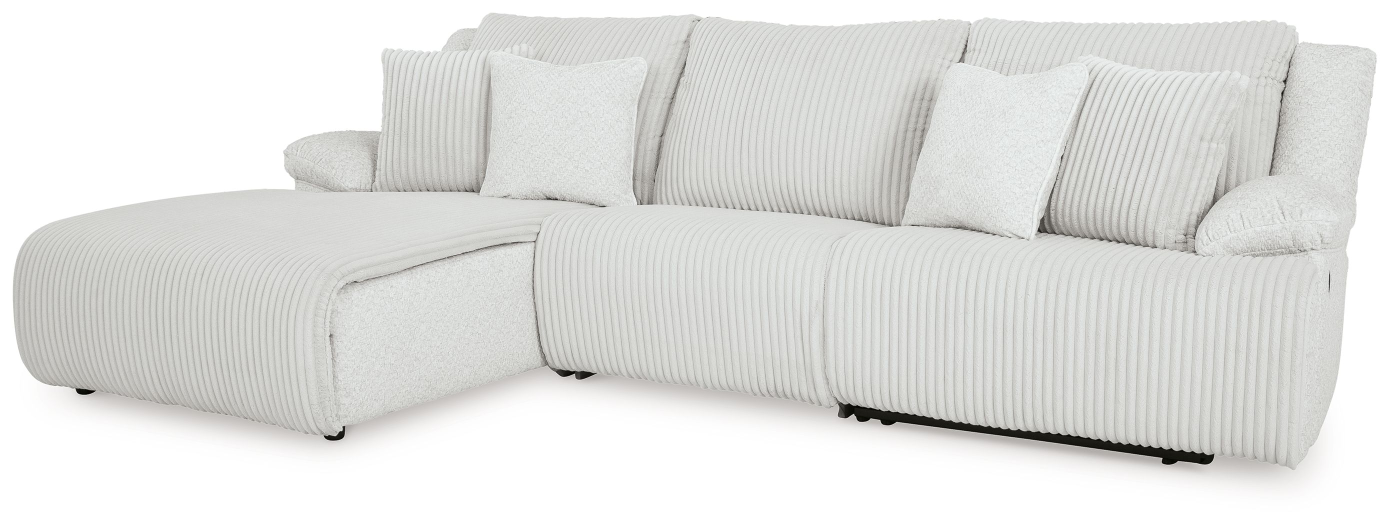 Ashley Top Tier - Alloy - 3-Piece Reclining Sectional Sofa With Laf Press Back Chaise