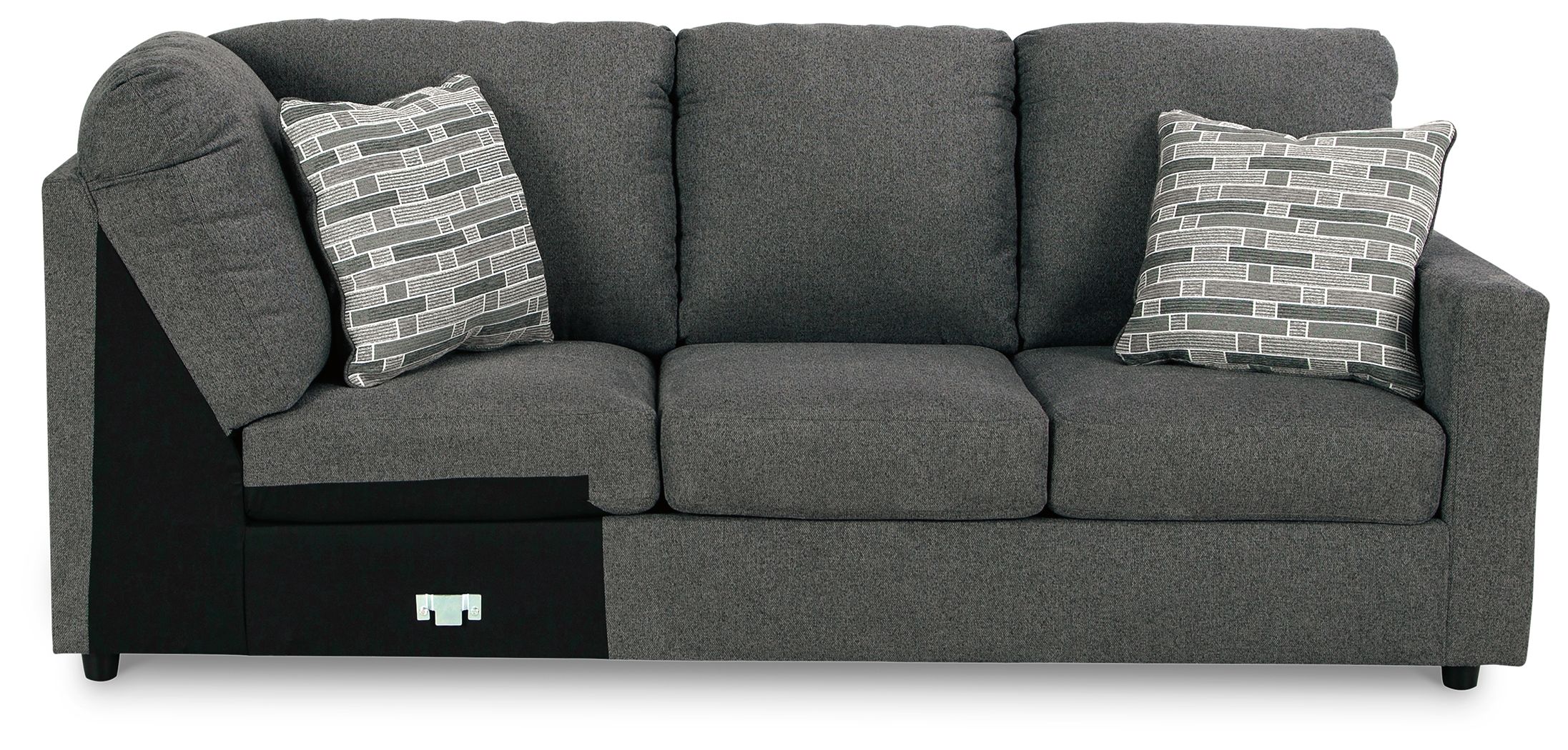 Edenfield - RAF Sofa w/Corner Wedge - Charcoal
