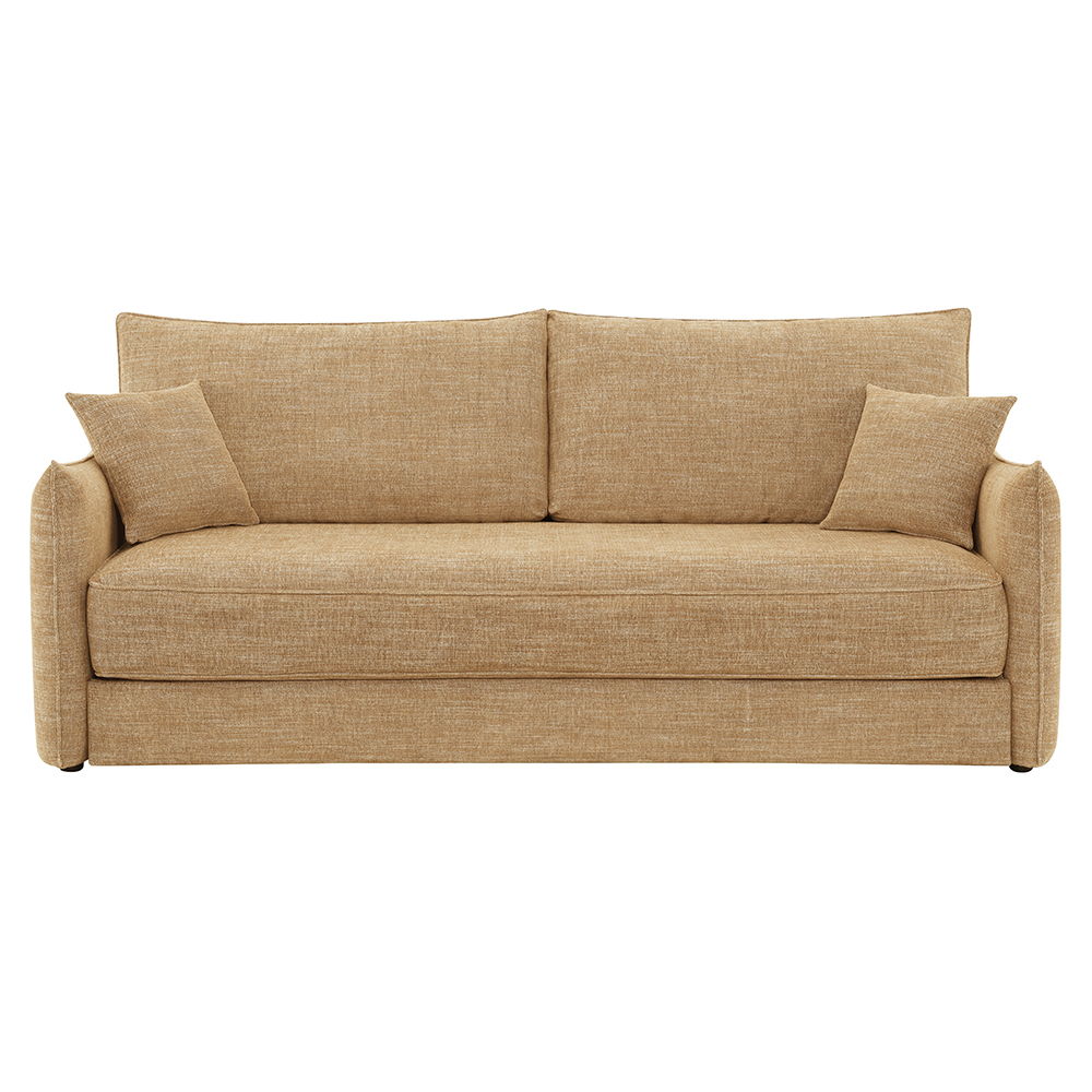 Cadie - Sofa With 2 Pillows - Mocha, light brown, view 3