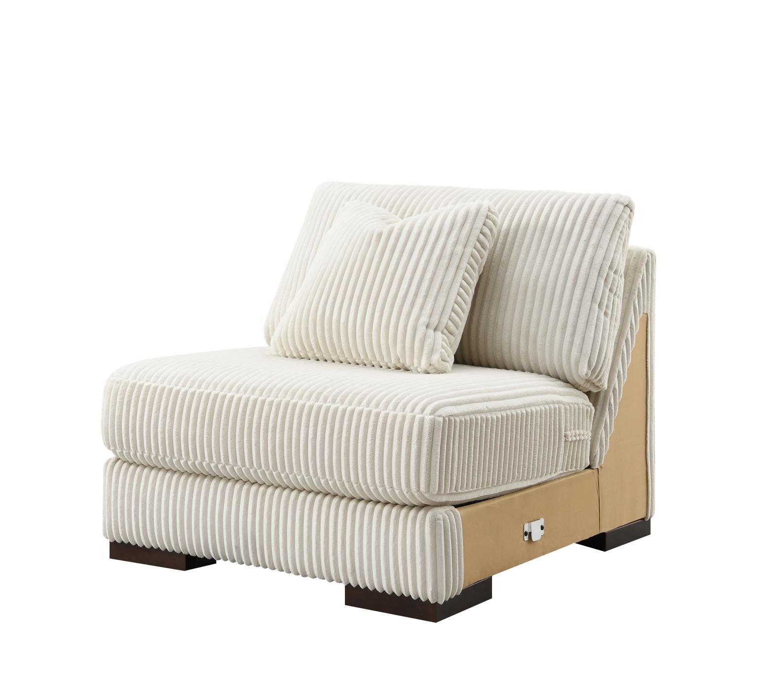 U244 - Armless Chair - Ivory