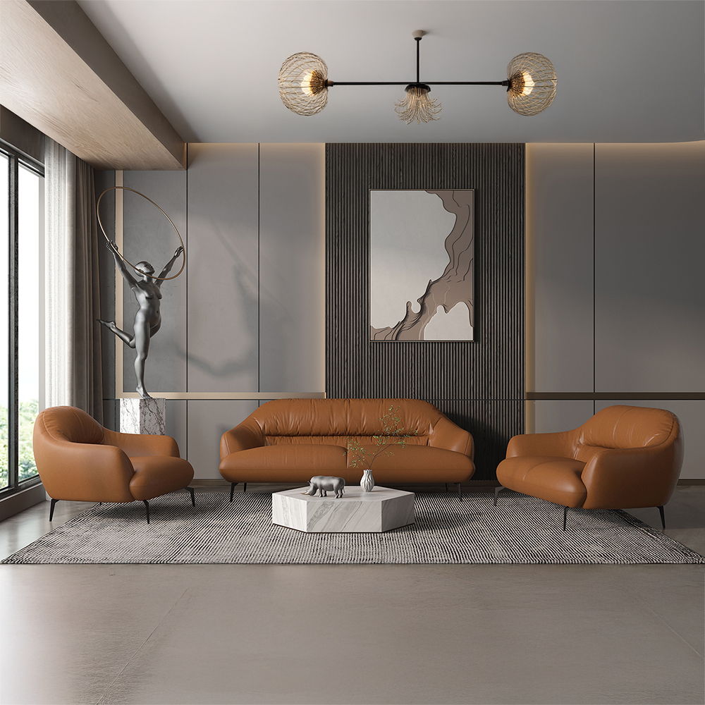 Leonia - Chair - Cognac Leather, dark brown, view 5