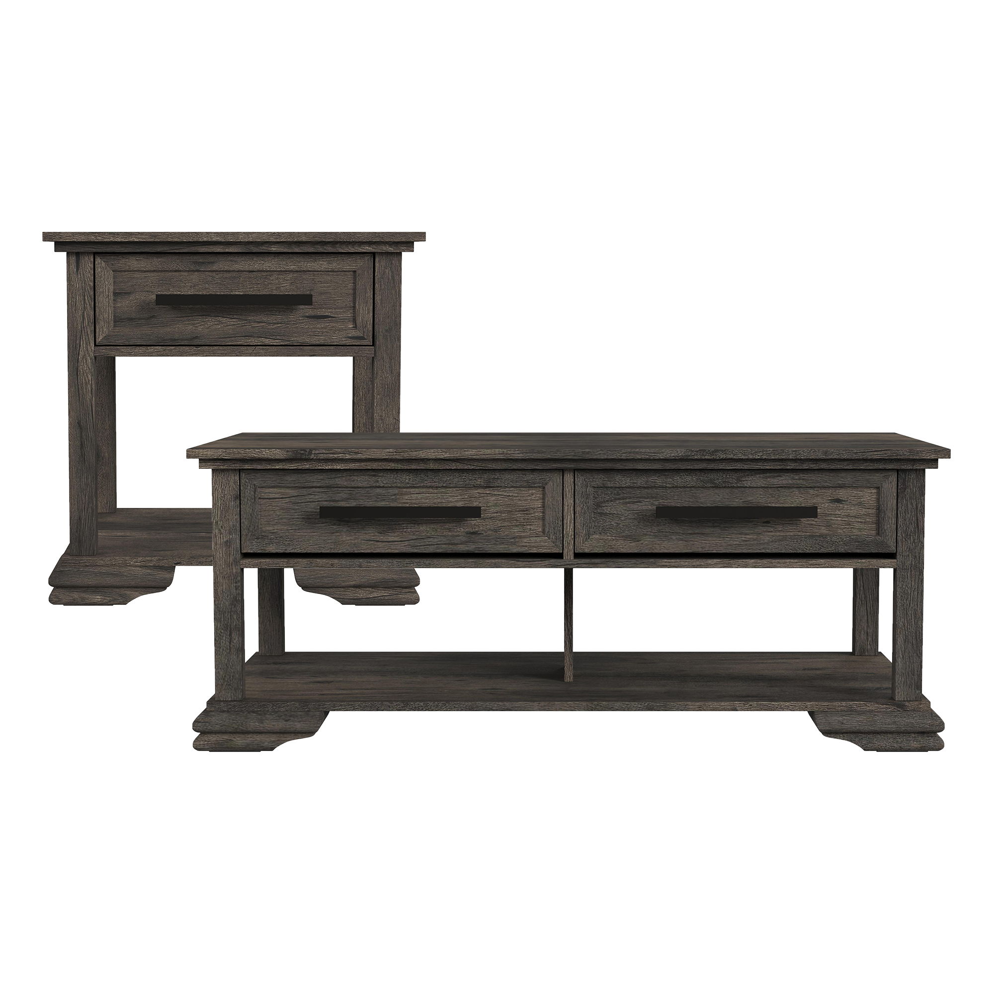 Park Ridge - 2 Piece Occasional Table Set (Coffee Table & End Table) - Charcoal