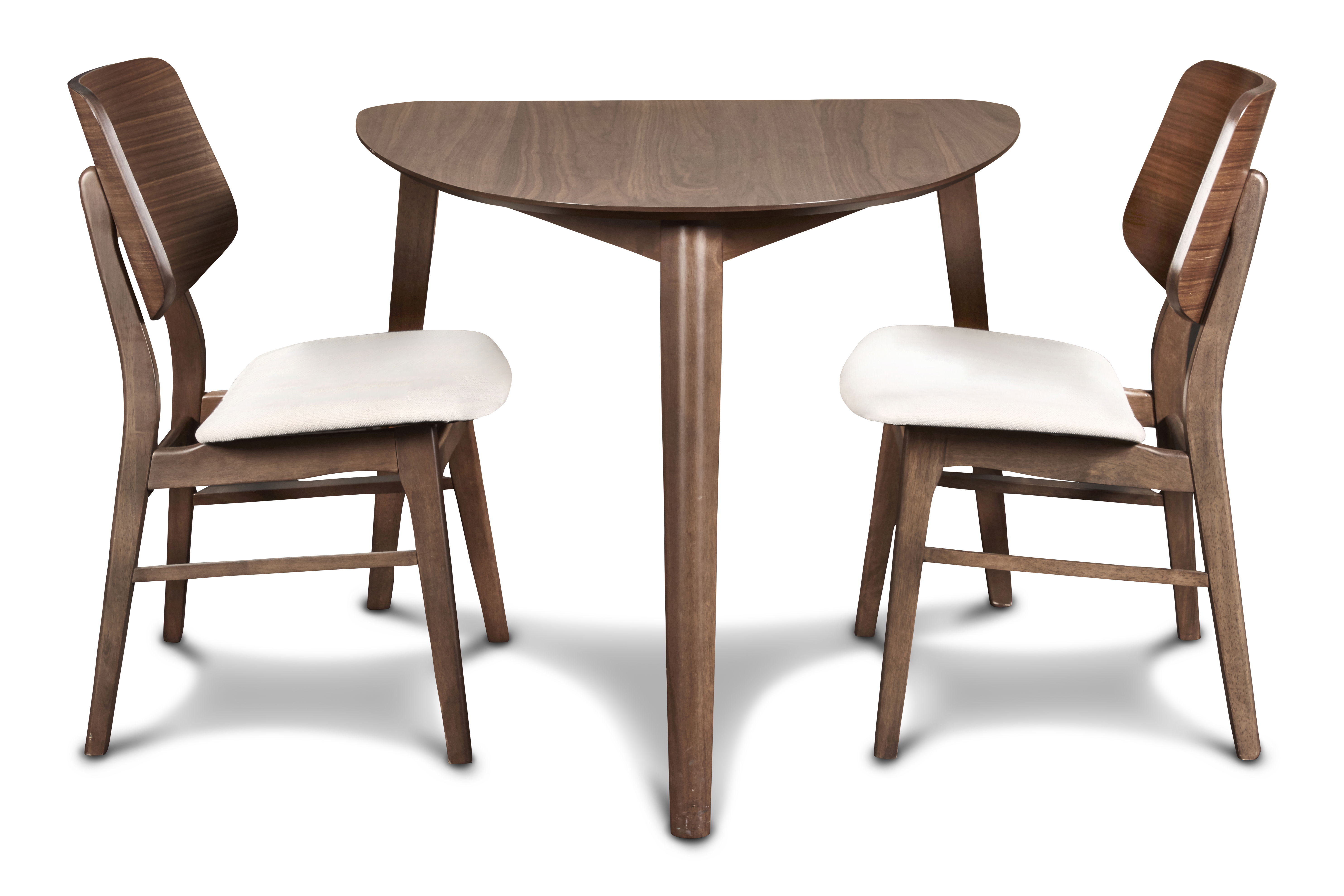 Oscar - Corner Table & 2 Chairs - Walnut