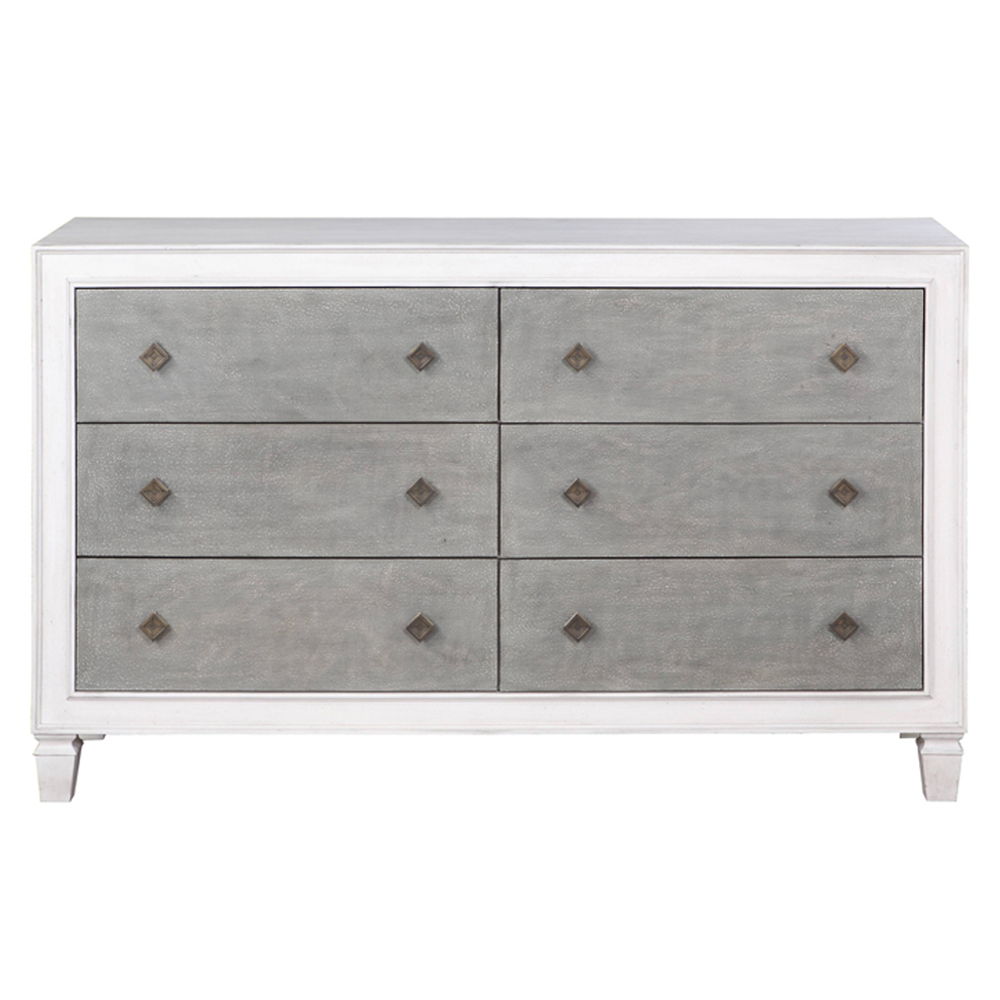 Katia - Dresser - Rustic Gray & Weathered White, white, view 7