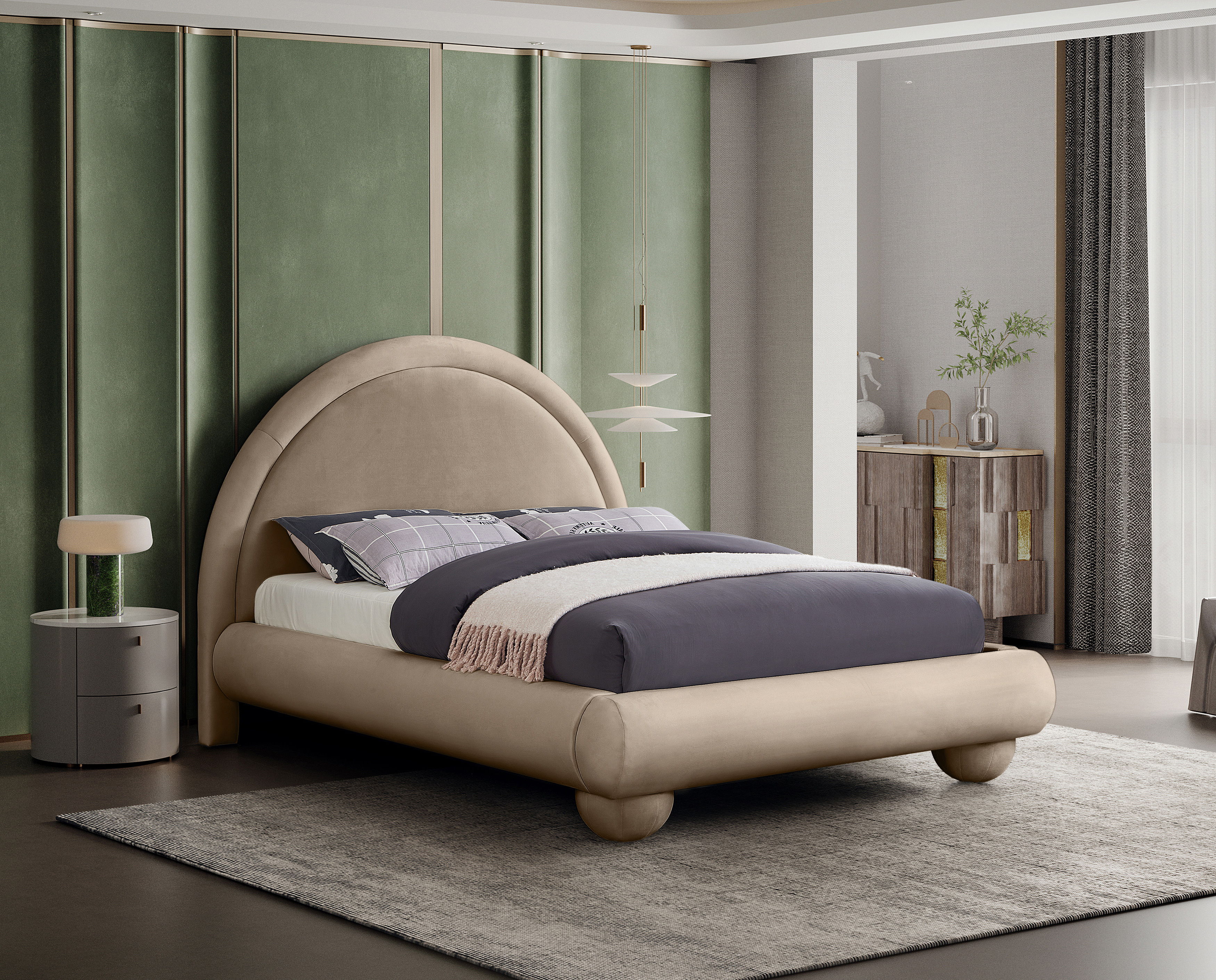 Madrid - Queen Bed - Taupe