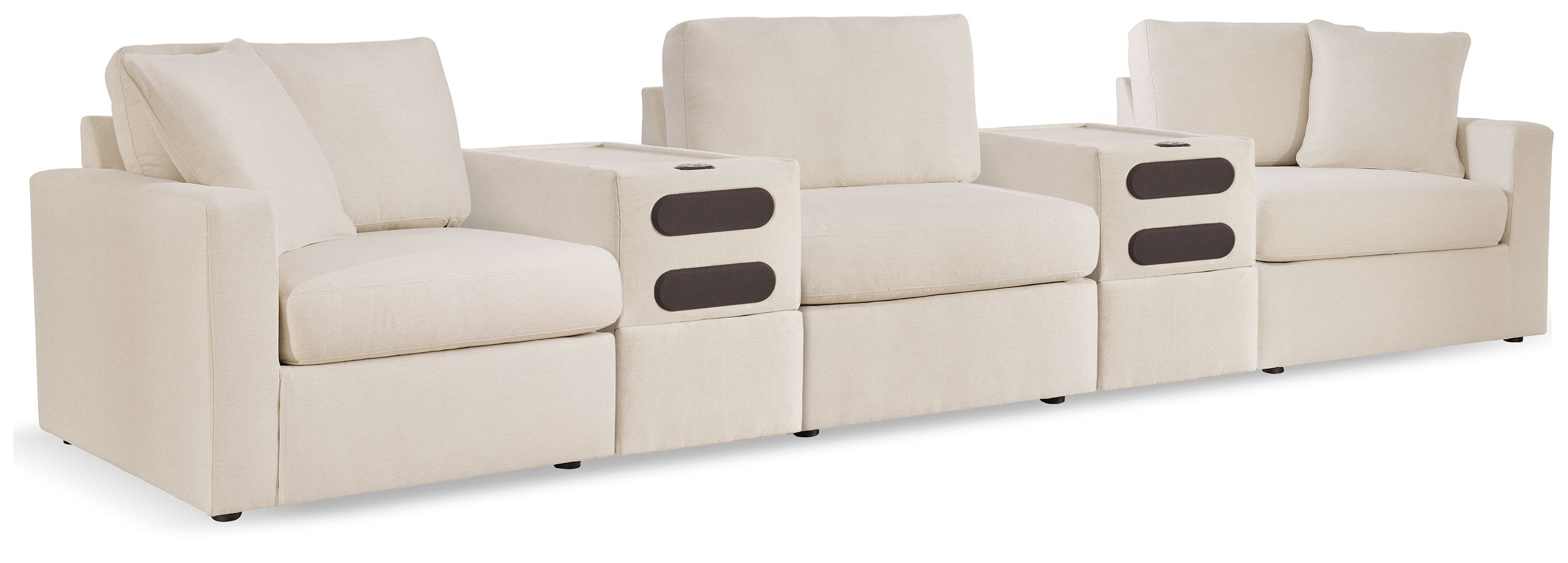 5 Pc · Sectional With 2 Audio System Consoles