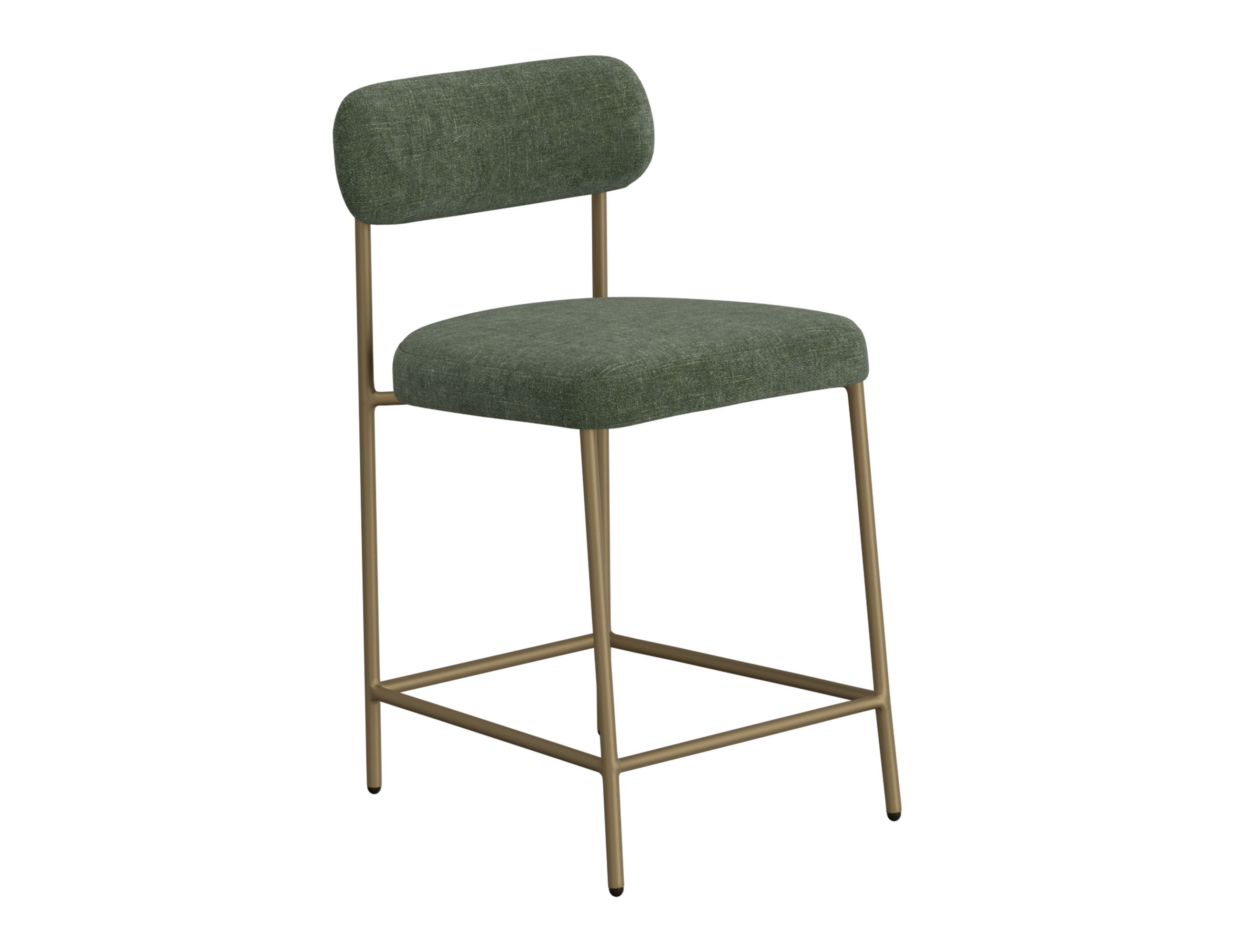 International Furniture Direct Salamanca - Metal Bar Stool - Tribu Forest Green/ Olive Green
