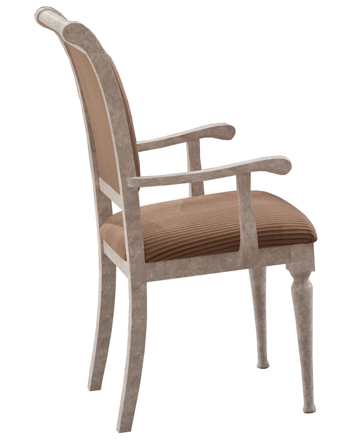 Romantica - Fabric Armchair - Light Beige / Light Brown