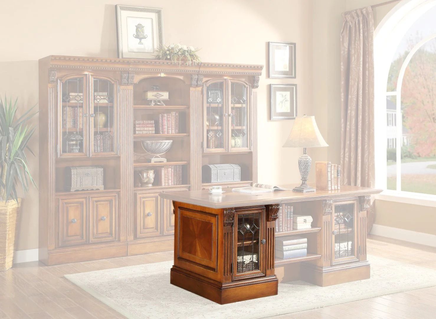 Parker House Huntington - Executive Right Desk Pedestal - Antique Vintage Pecan