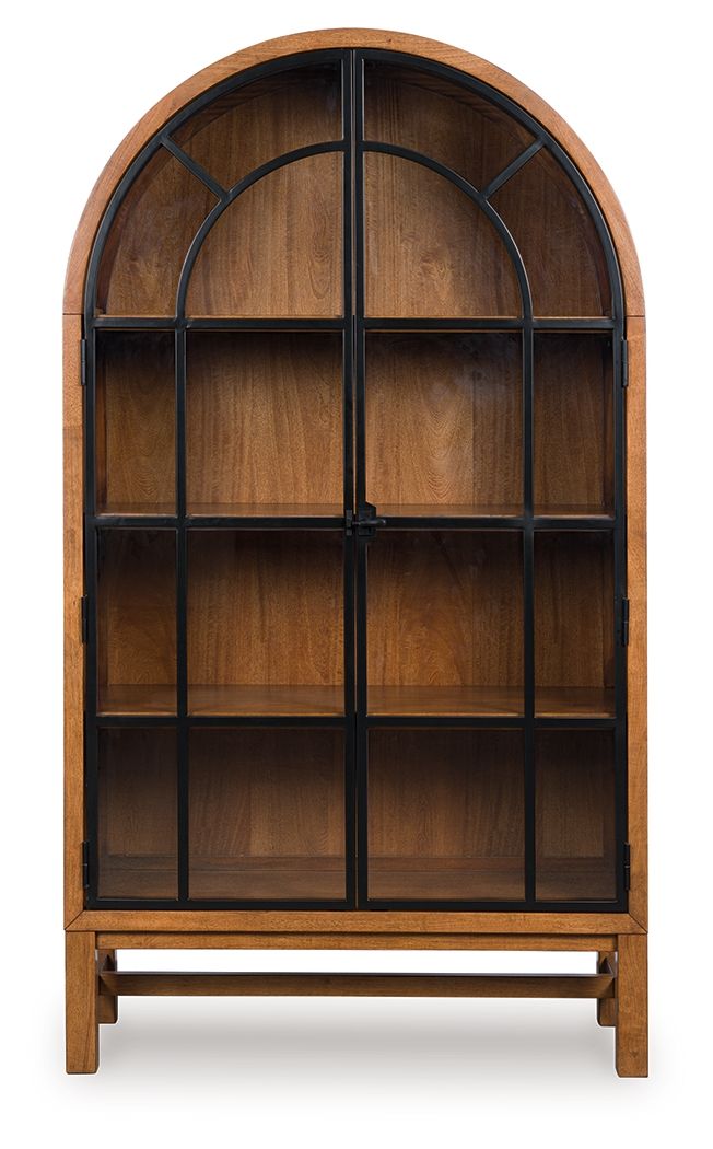 Greddinton - Display Cabinet - Brown / Black