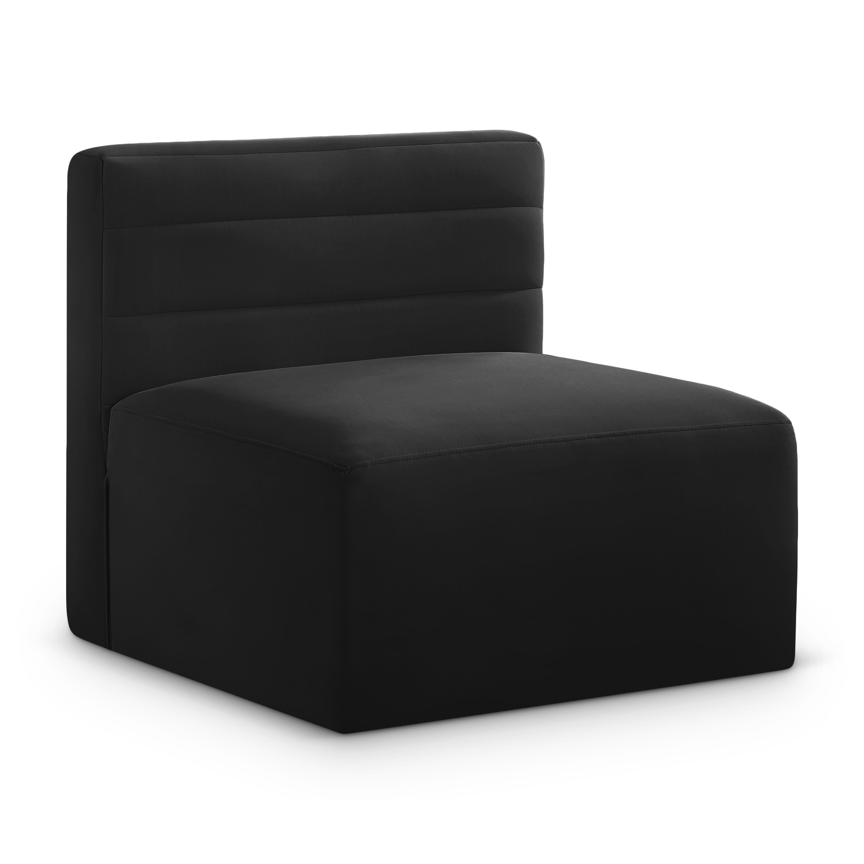 Quincy - Modular Armless Chair - Black