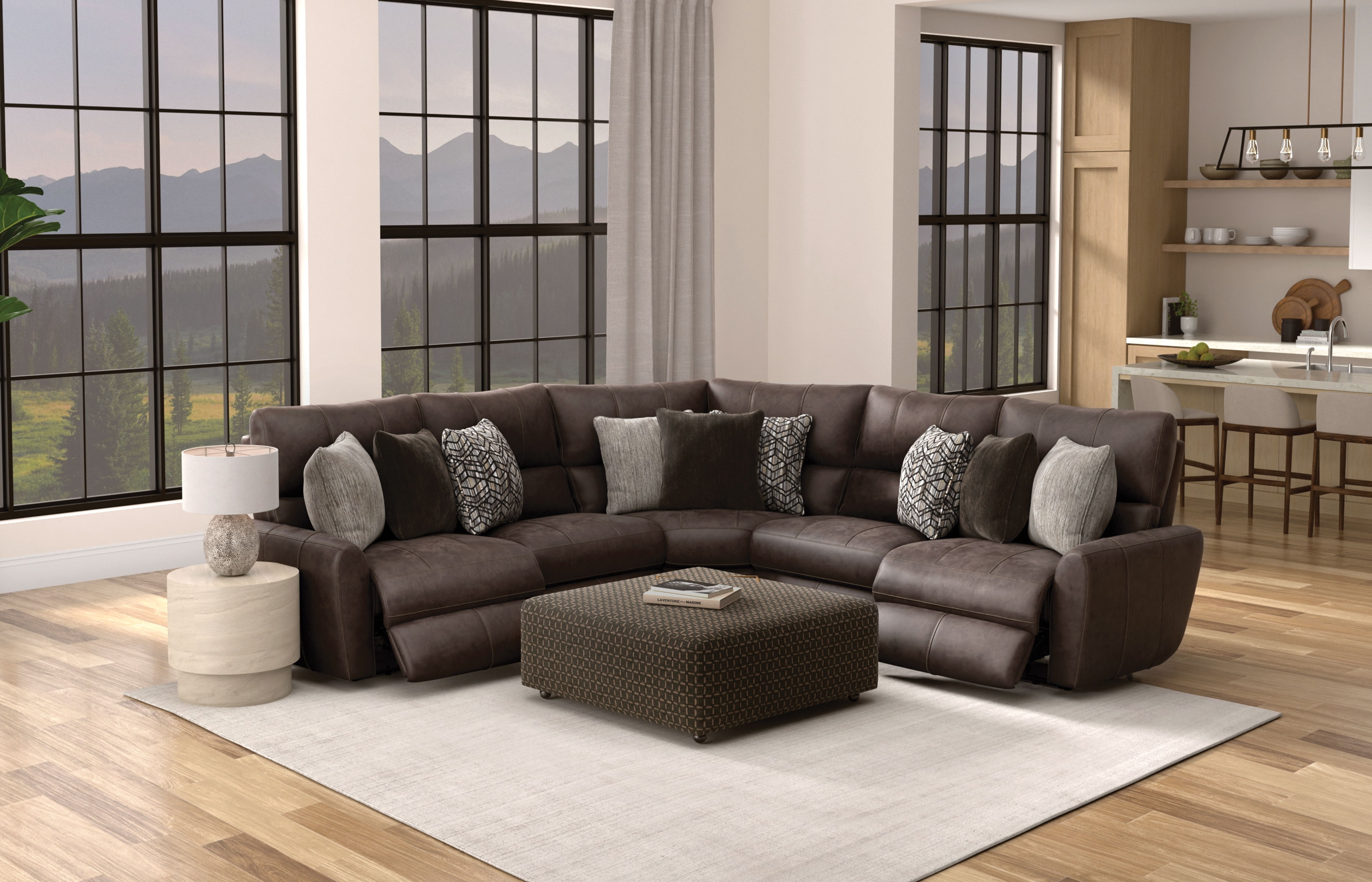 Royster - Power Deep Seat LSF Reclining Loveseat - Sable