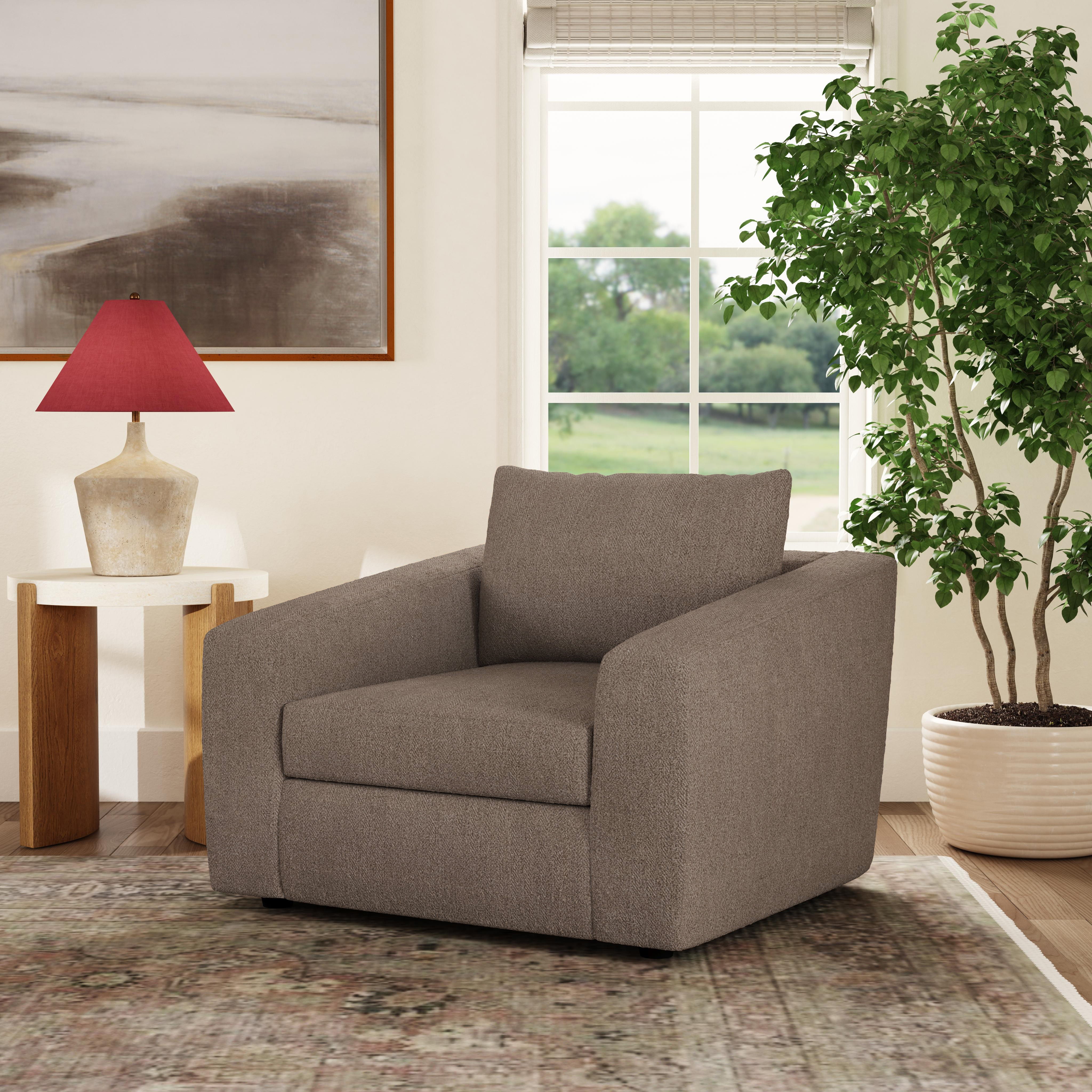 Chevy - Fabric Dining Chair - Brown, light brown, view 5