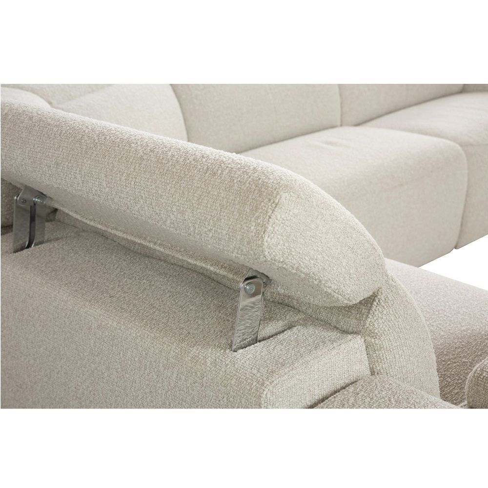 Dayana - Power Motion Sectional Sofa - Beige Boucle, beige, view 7