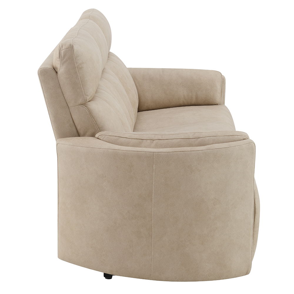 Elison - Motion Sofa - Dark Beige Polish Microfiber, beige, view 3