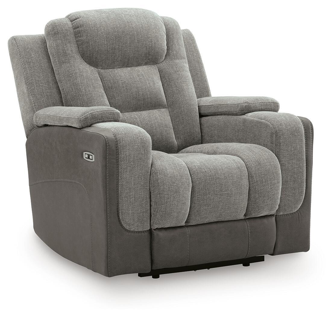 Mixed Motion - Power Recliner With Adjustable Headrest - Shadow