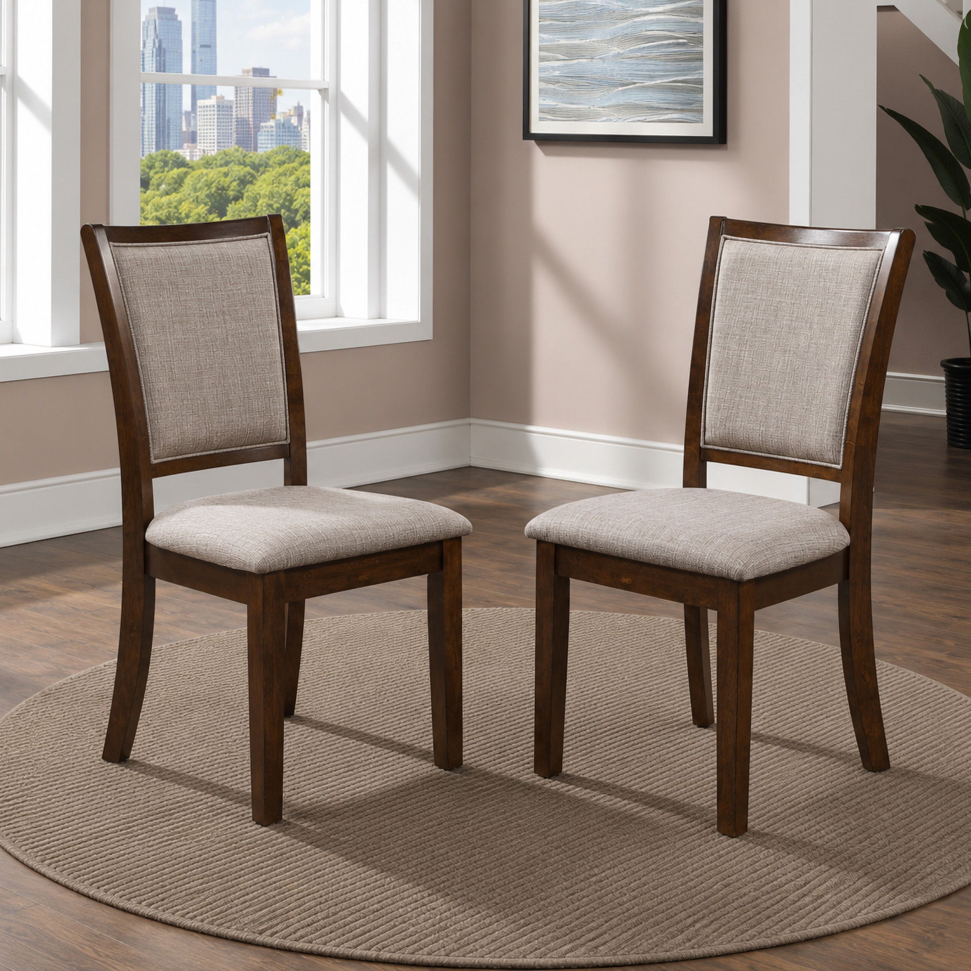 Amy - Dining Chair (Set of 2) - Cherry, dark brown, view 8
