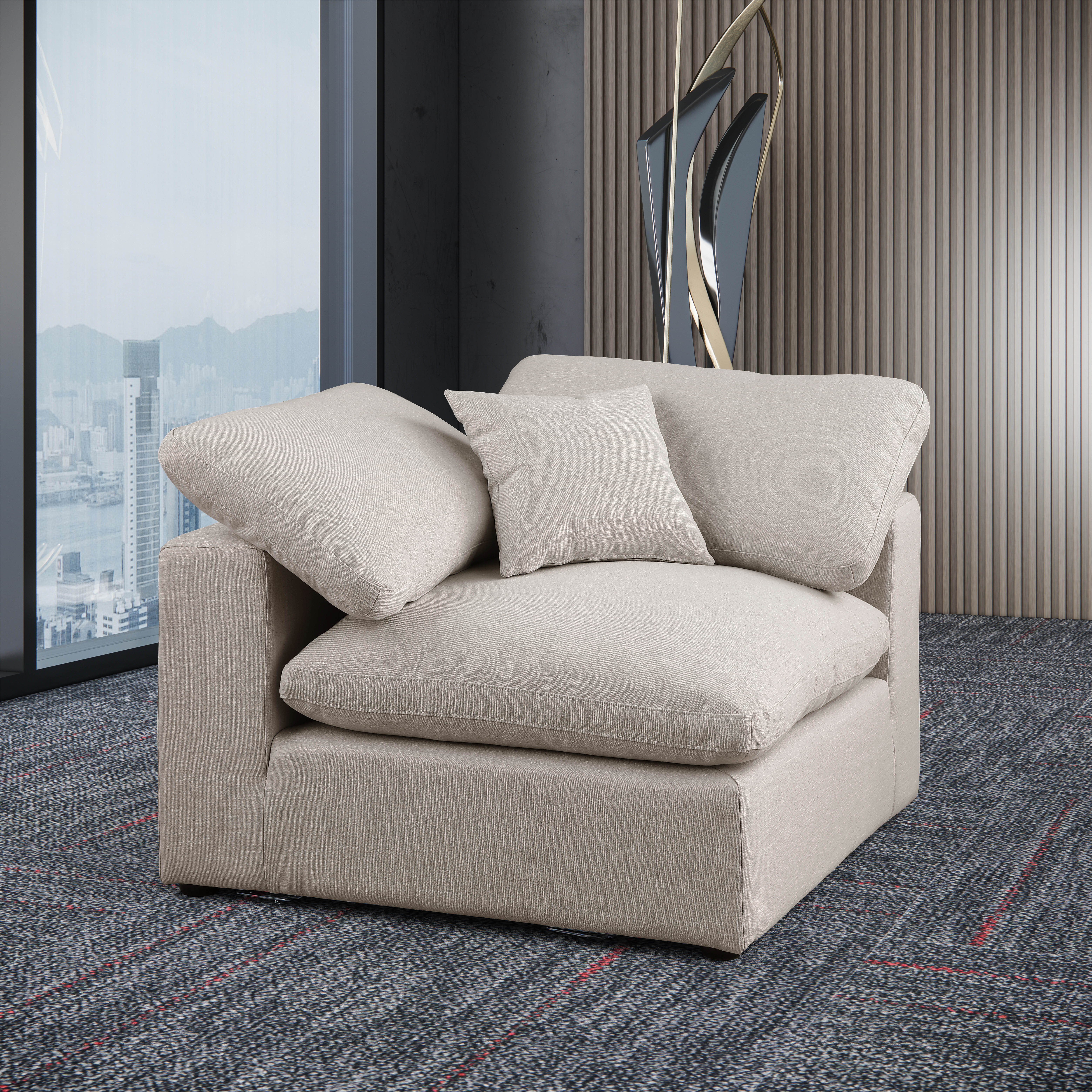 Comfy - Linen Corner Chair - Beige