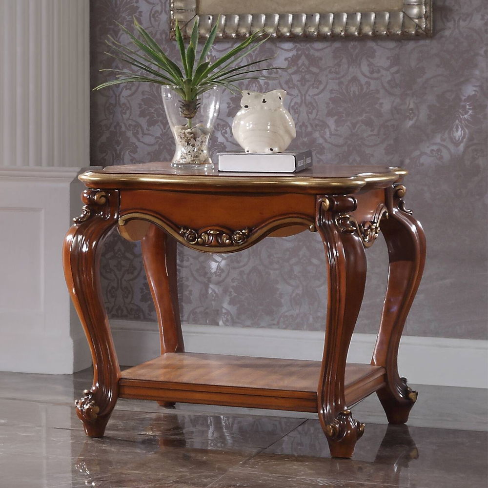 Picardy - End Table - Honey Oak, dark brown