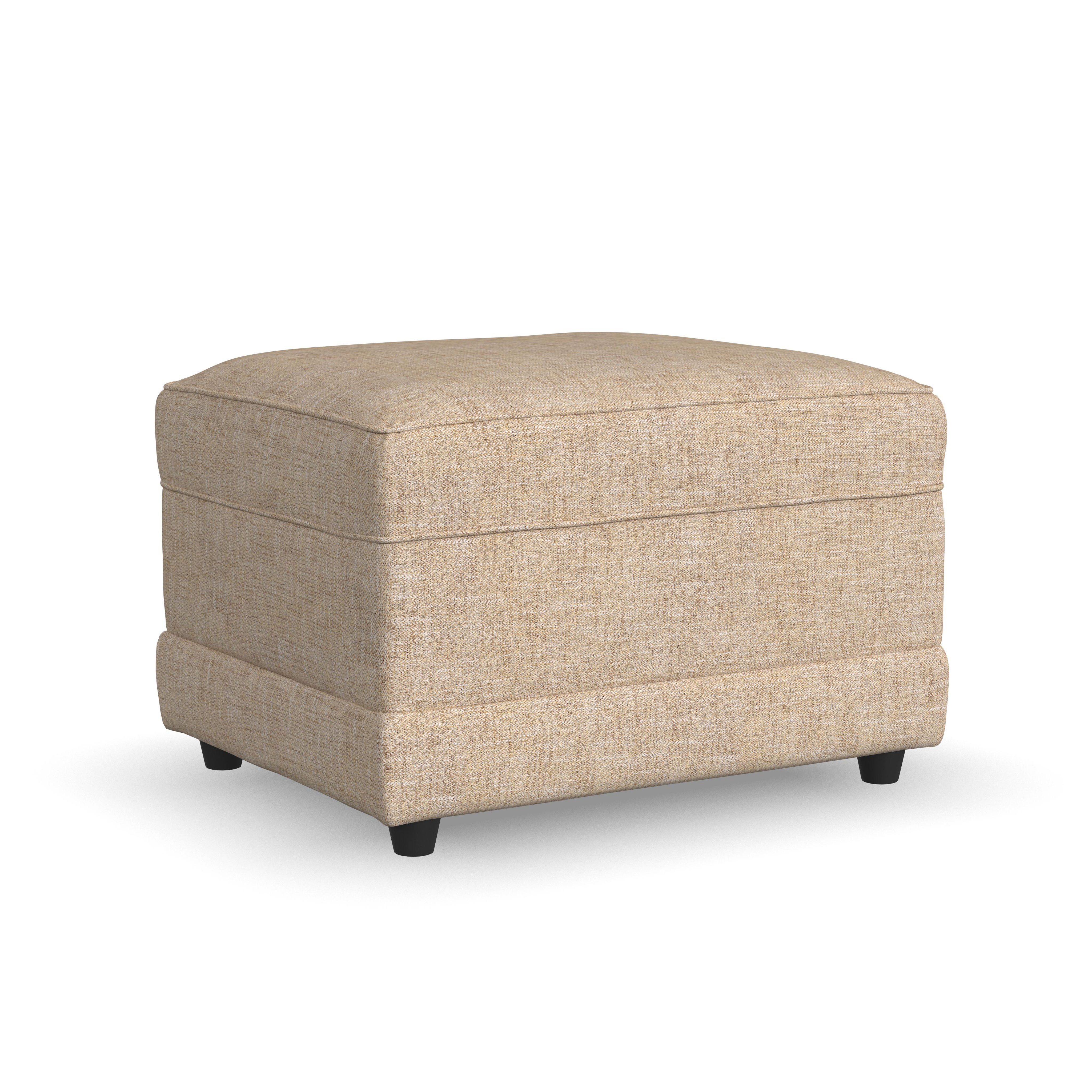Aggie - Fabric Ottoman, white, view 2
