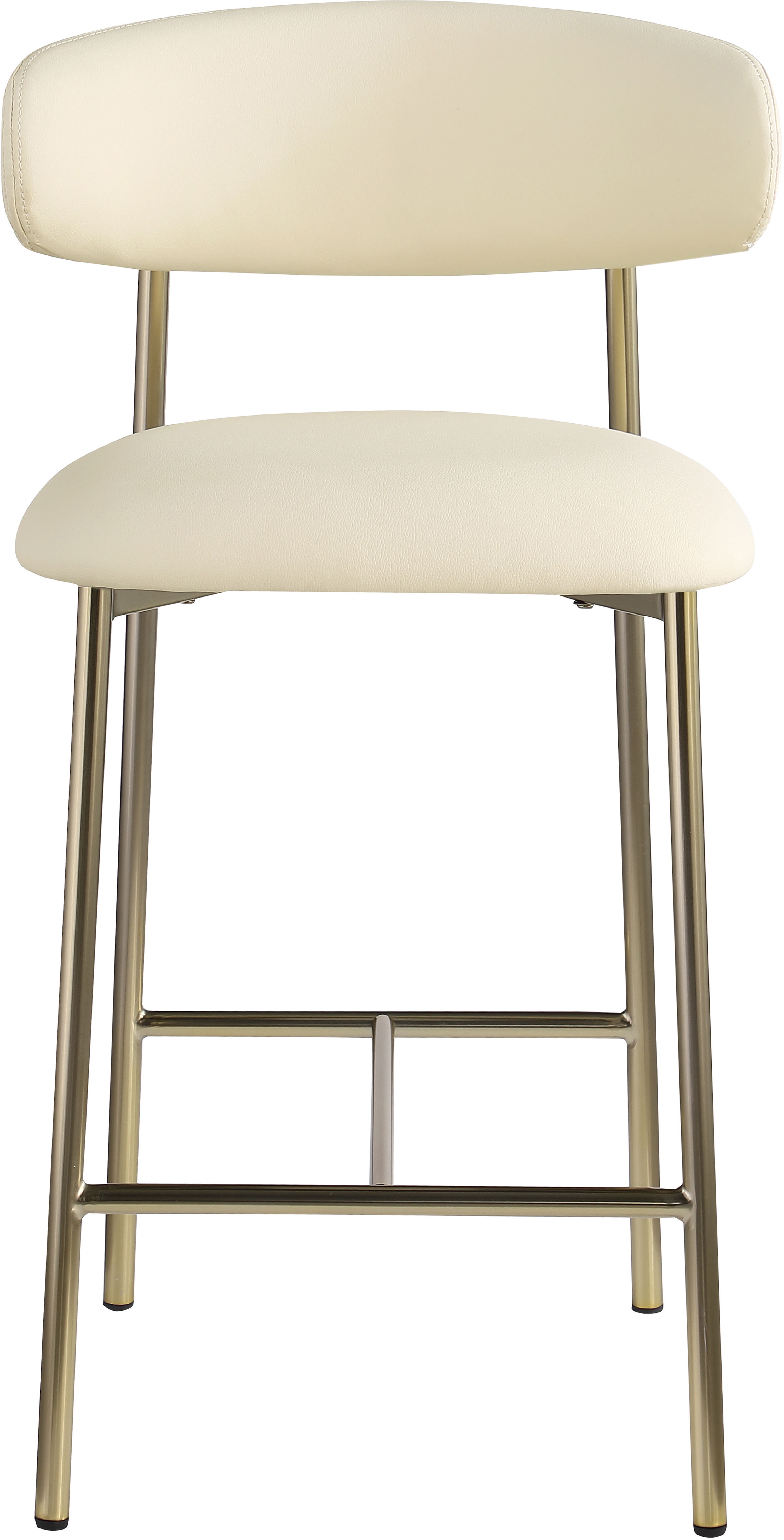 Lupita - Faux Leather Counter Stool (Set of 2) - Cream