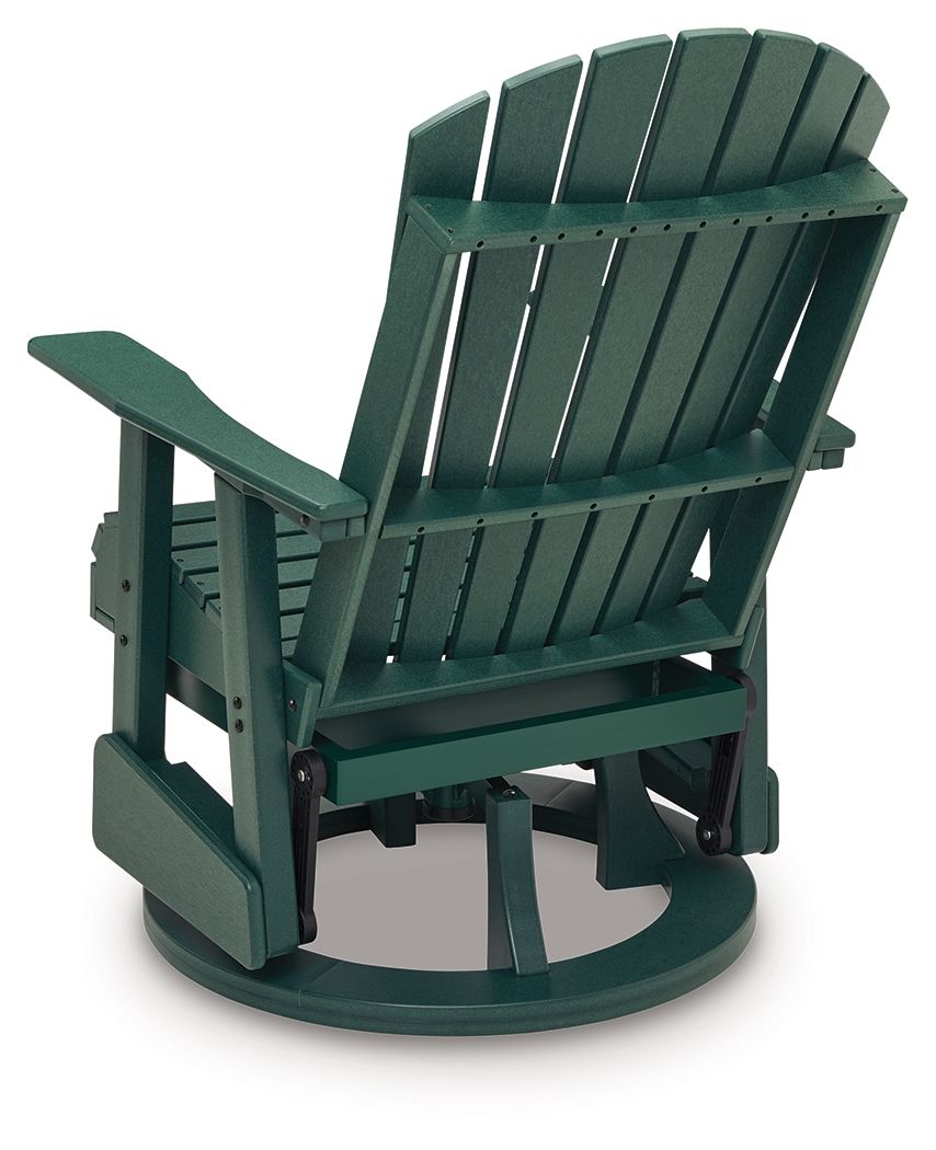 Ashley Furniture Shell Beach - Swivel Glider Chair - Green - Image 6