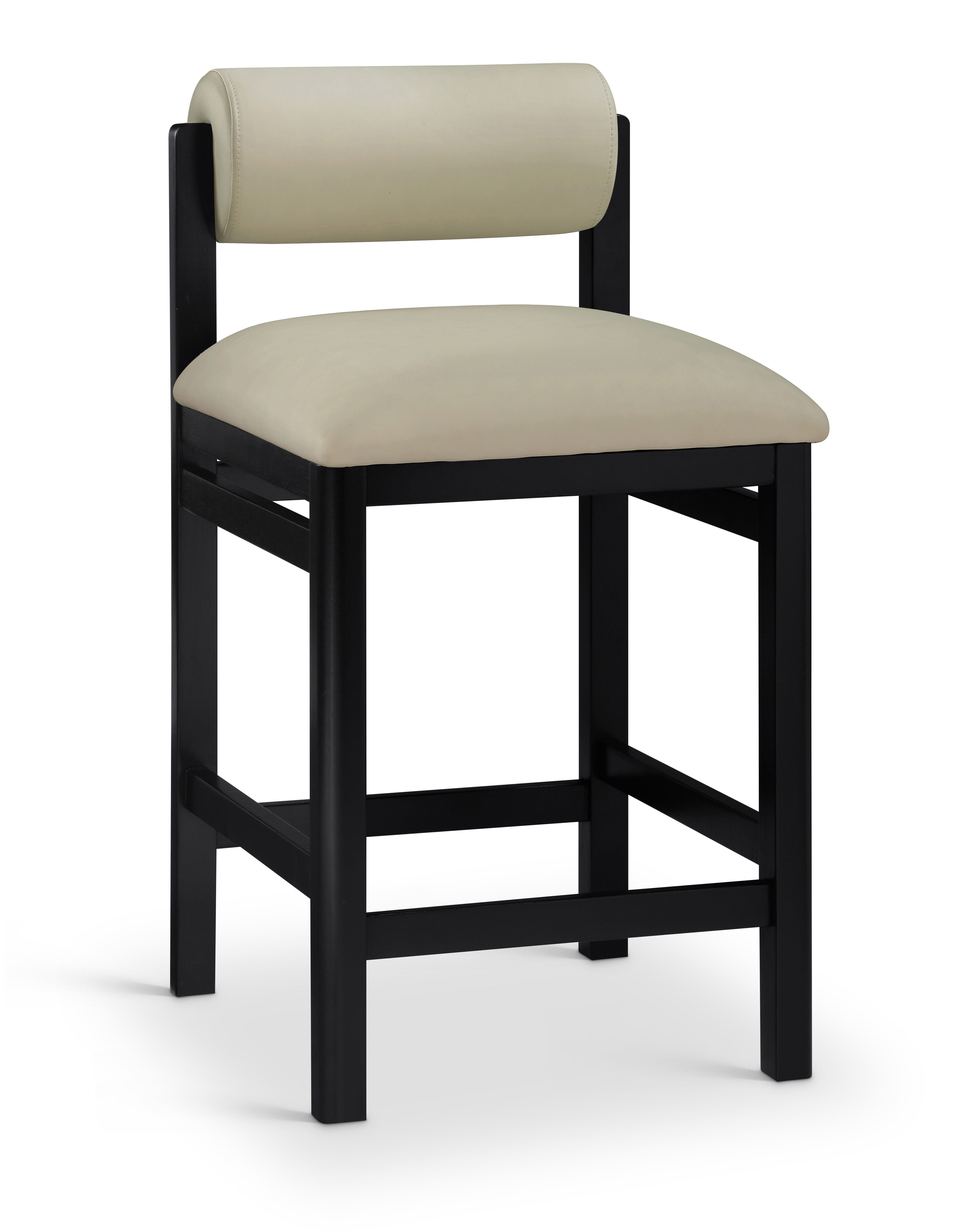 Roundhill - Vegan Leather Upholstered Counter Stool - Taupe