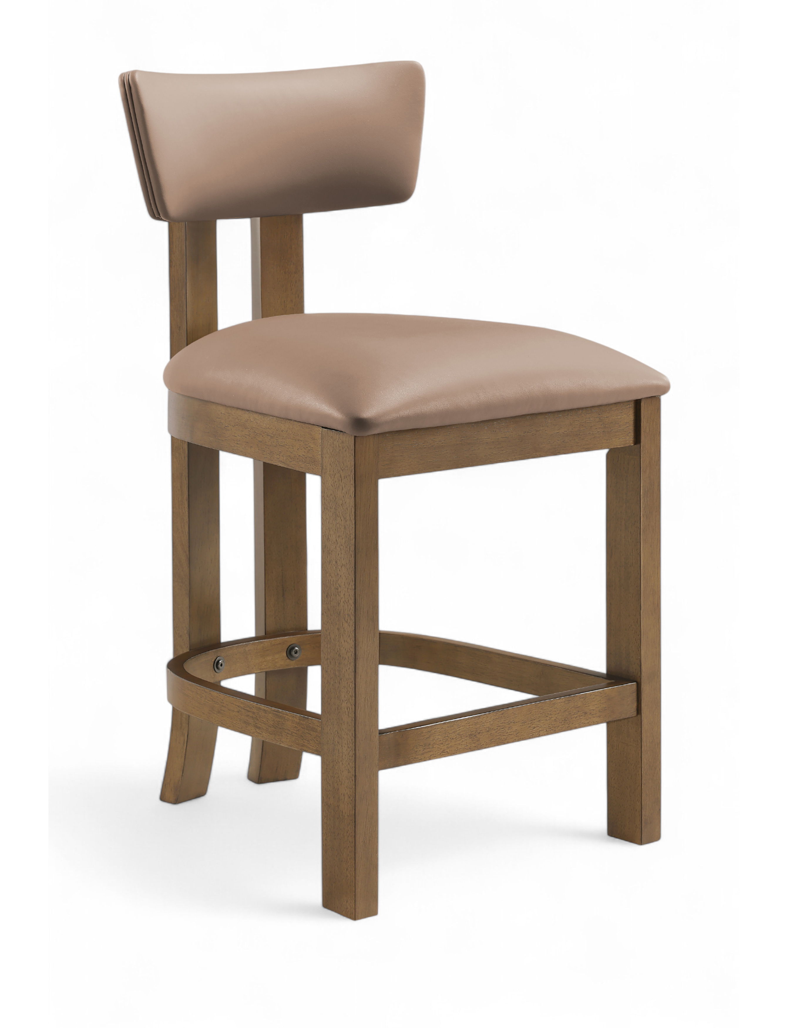 Lavrin - Vegan Leather Upholstered Counter Stool (Set of 2) - Tan