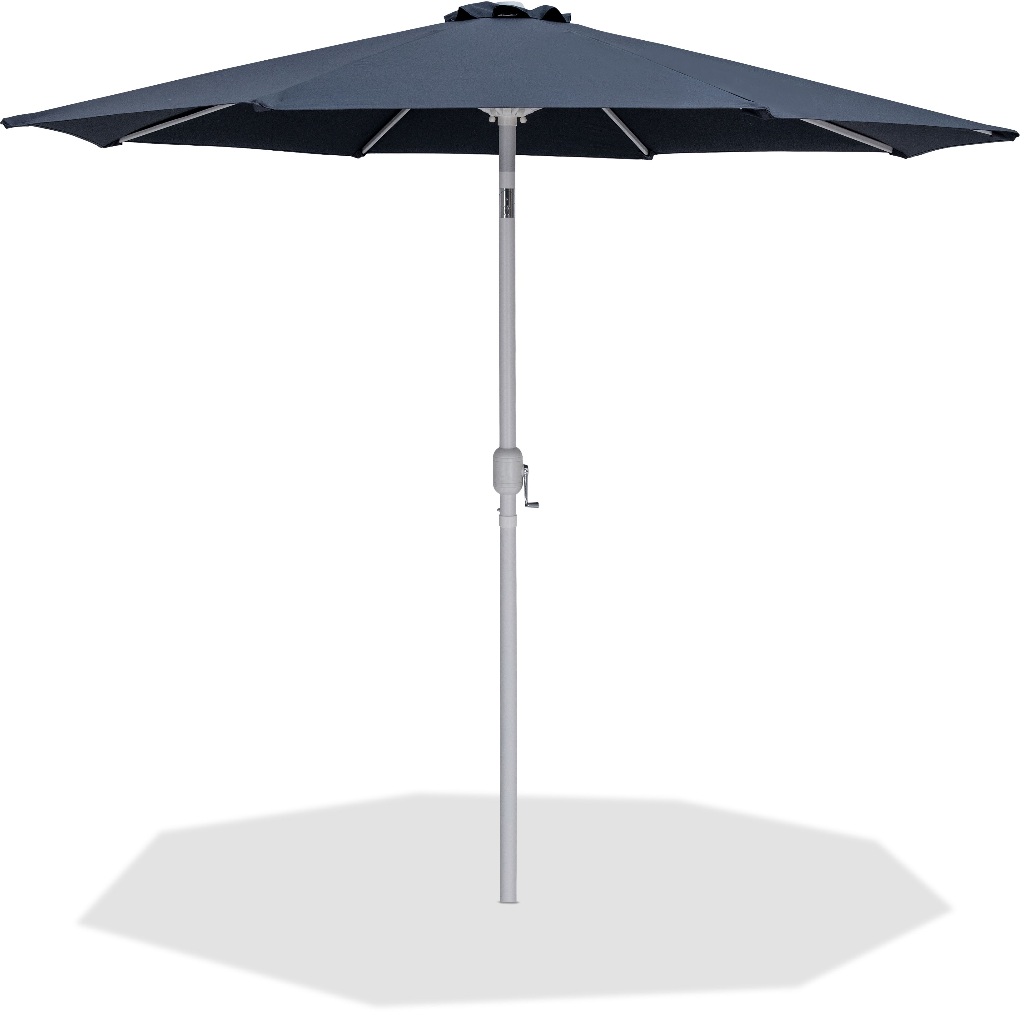 Fiji - Patio Umbrella With White Pole - Gray