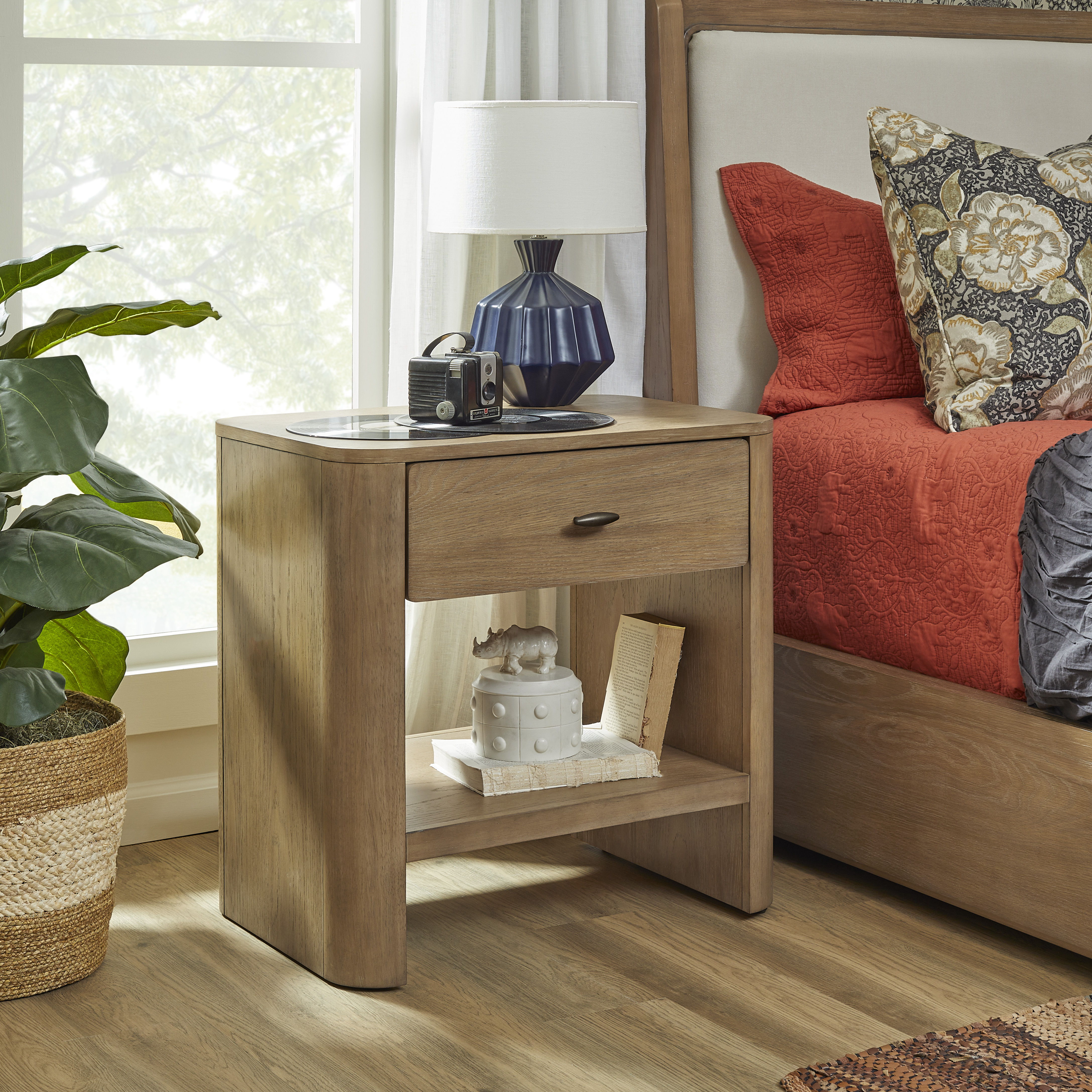 Normandy - Open Nightstand - Light Brown, light brown, view 5