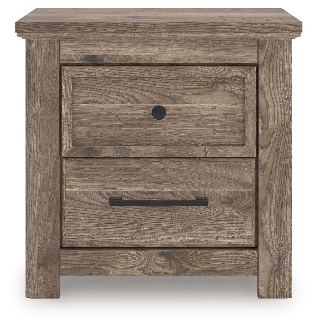 Ashley Furniture Rusticott - Two Drawer Night Stand - Brown - Image 4