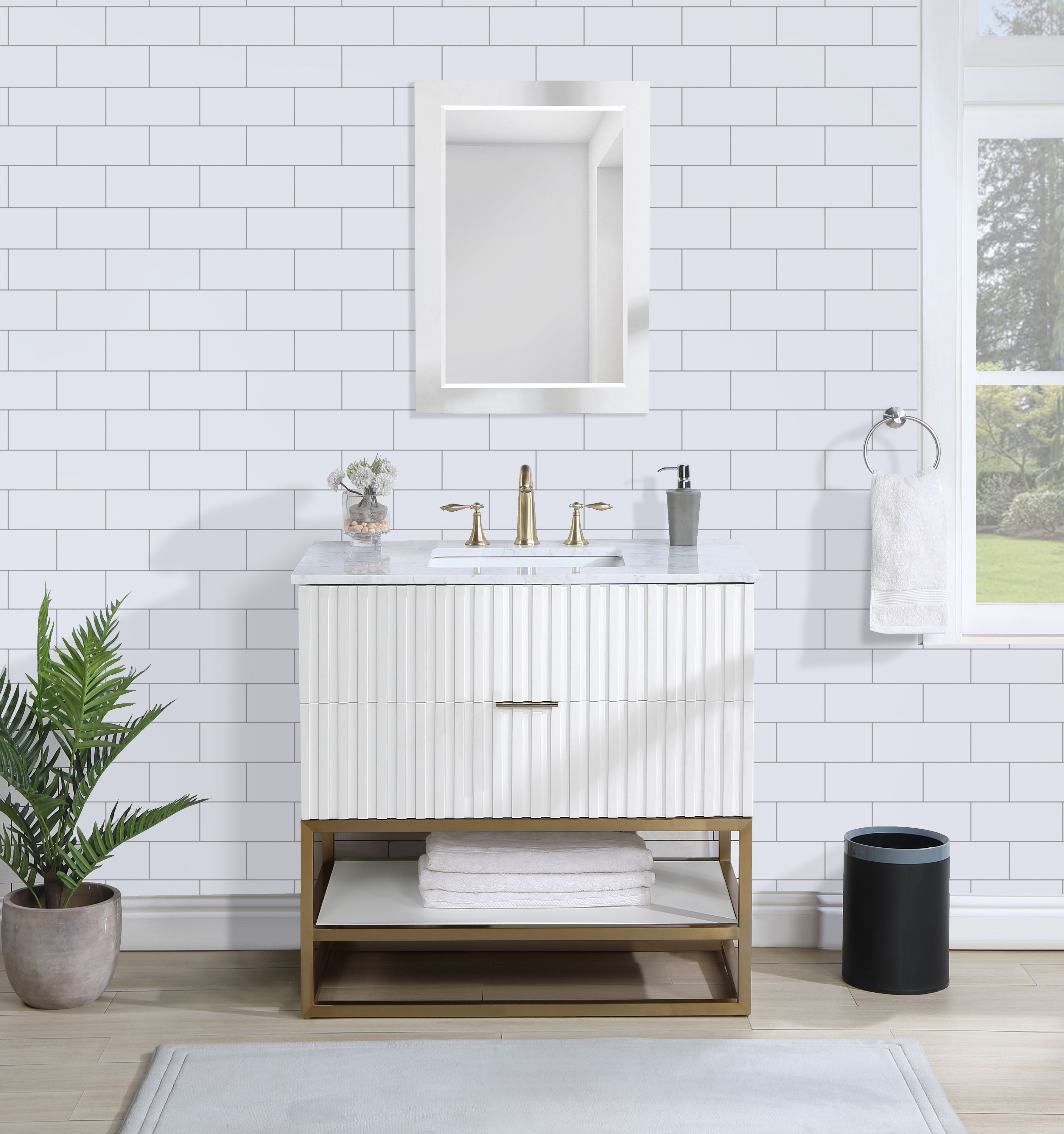 Monad - 36" Bathroom Vanity - White