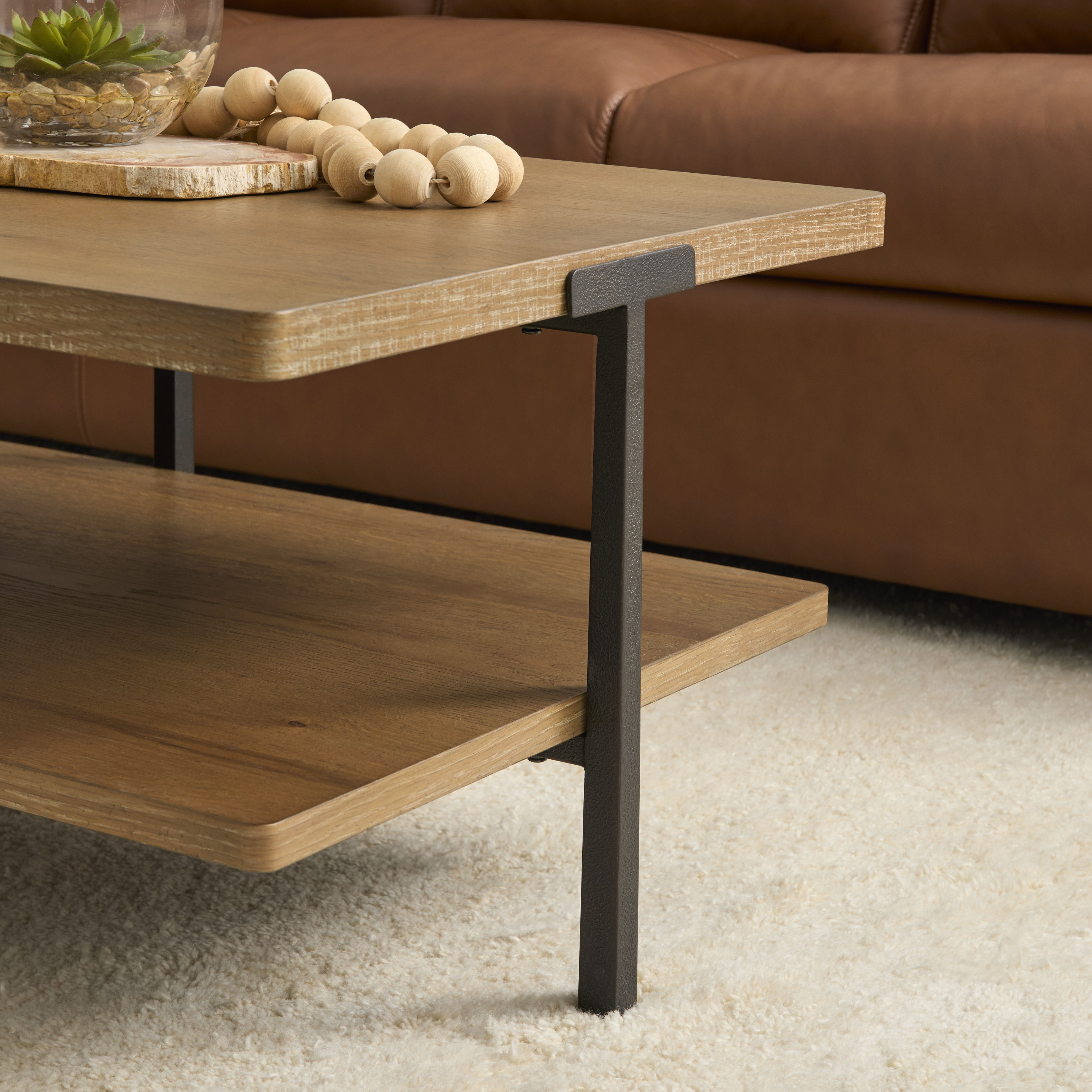 Millwork - Rectangular Coffee Table - Light Brown, light brown, view 5