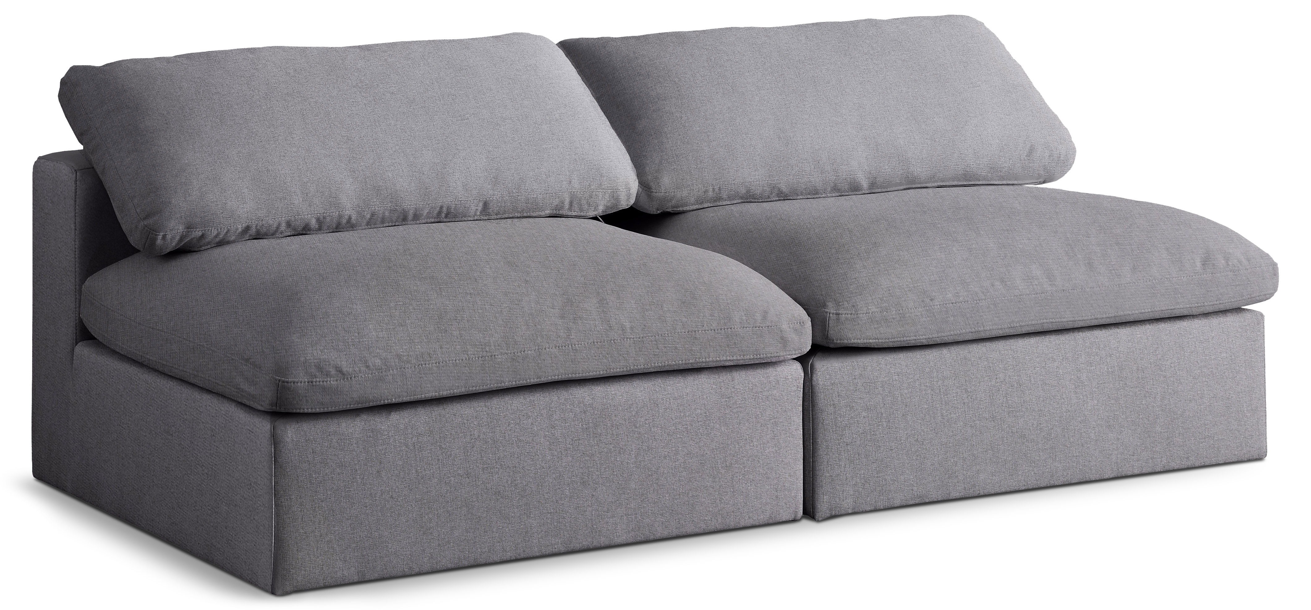 Serene - 2 Seat Modular Armless Sofa - Gray