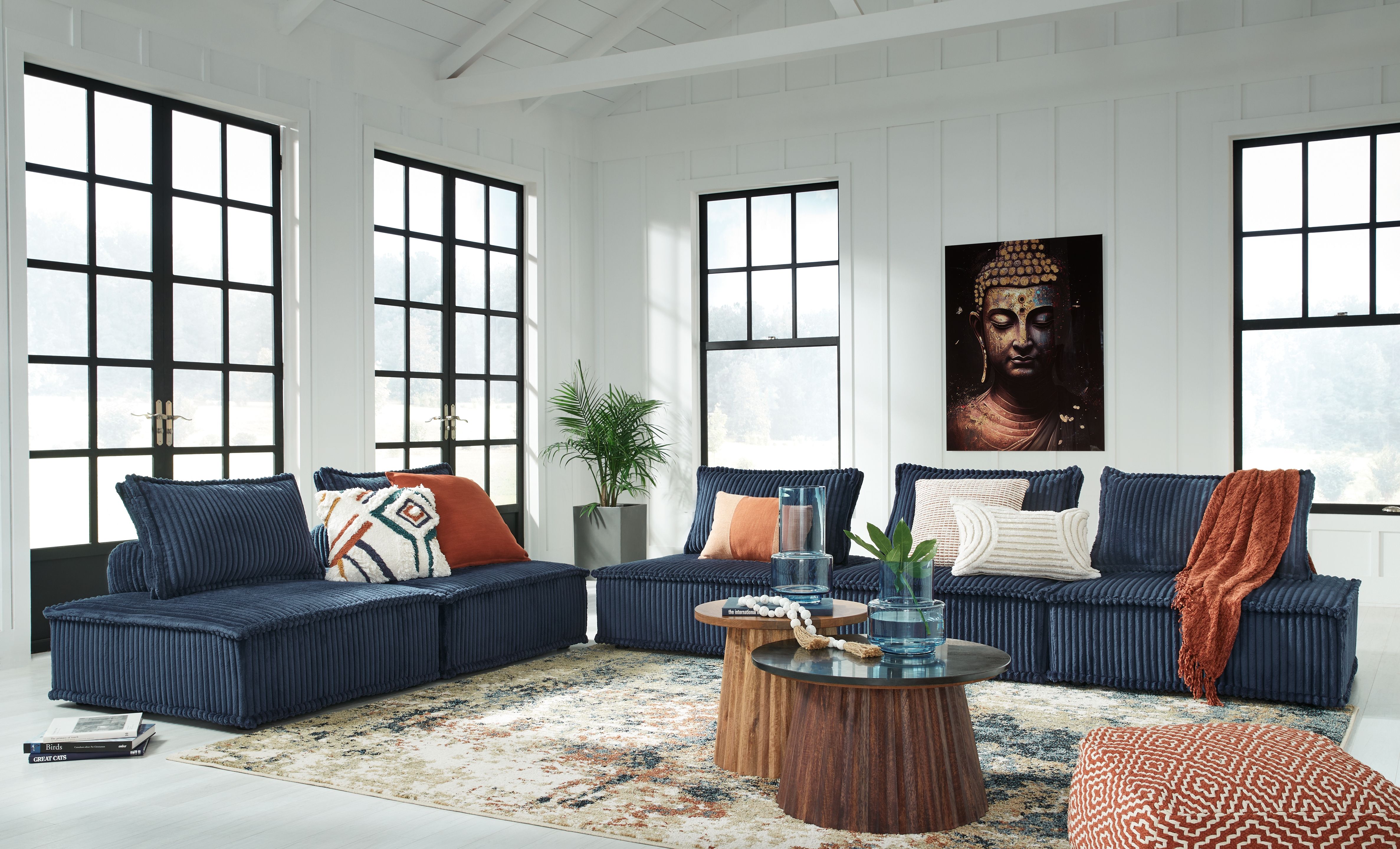 Ashley Furniture Bales - 5-Piece Modular Seating - Navy - Image 7