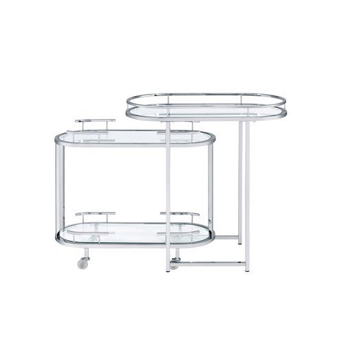 Piffo - Serving Cart Set - Clear Glass & Chrome, silver, view 8