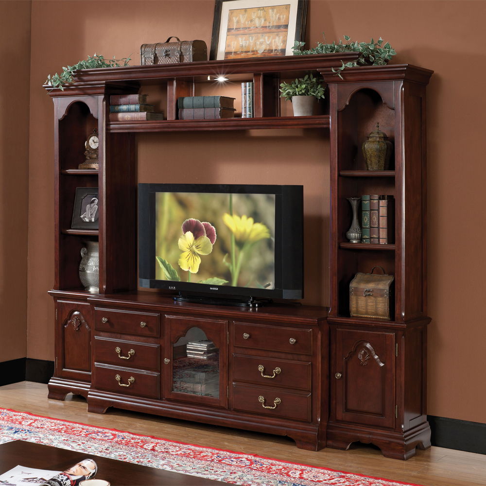 Hercules - TV Stand - Cherry, dark brown, view 4