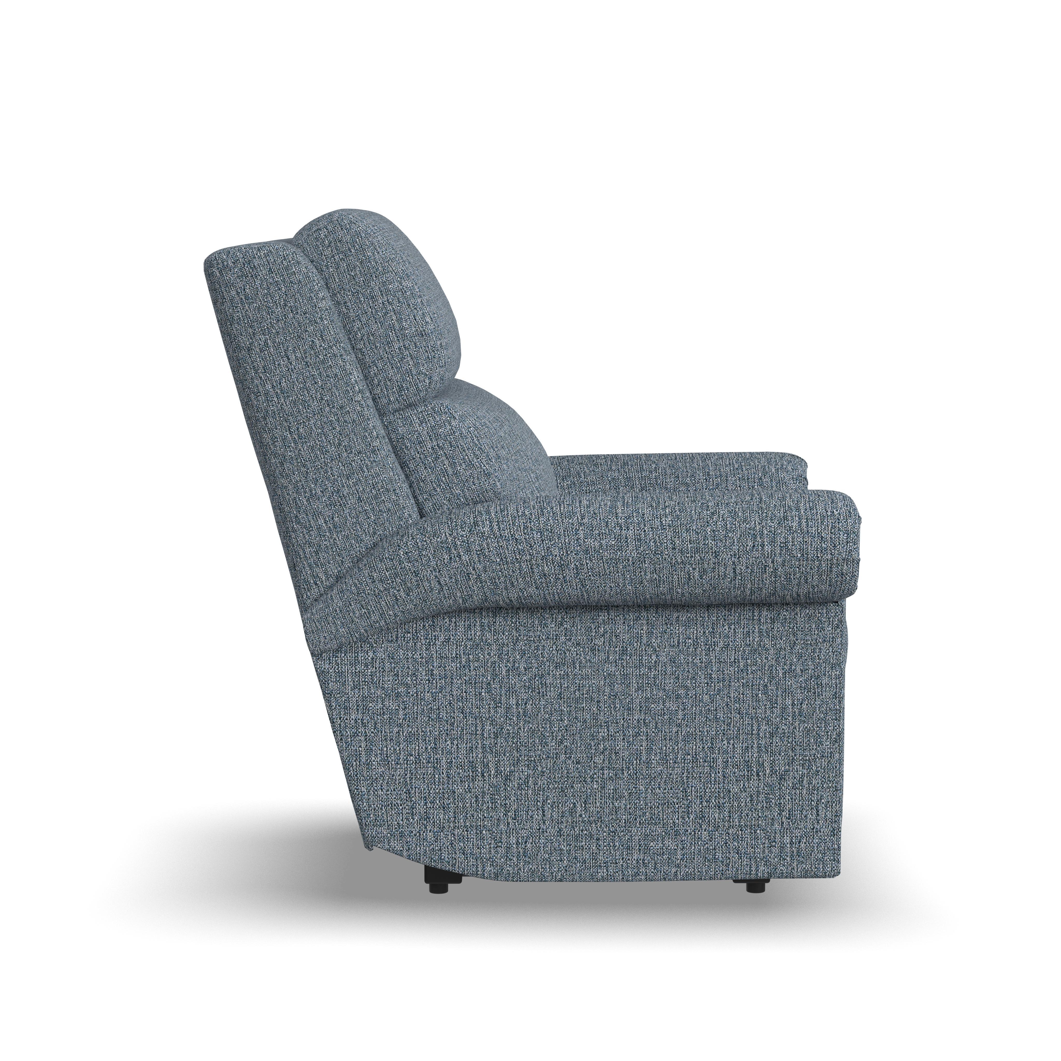 Bernard - Power Recliner With Power Headrest & Lumbar, blue, view 8