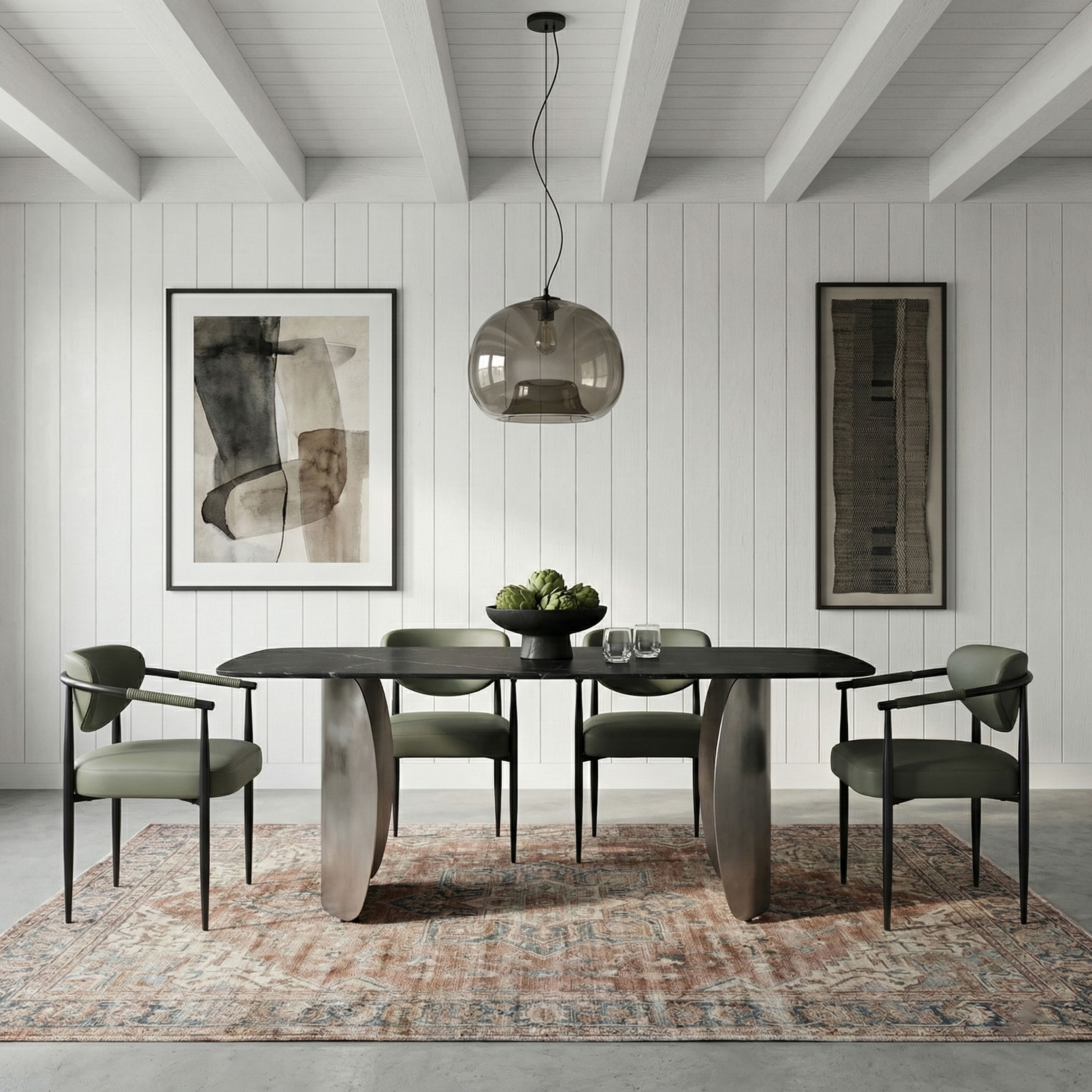 Virella - Vegan Leather Upholstered Dining Chair (Set of 2) - Olive