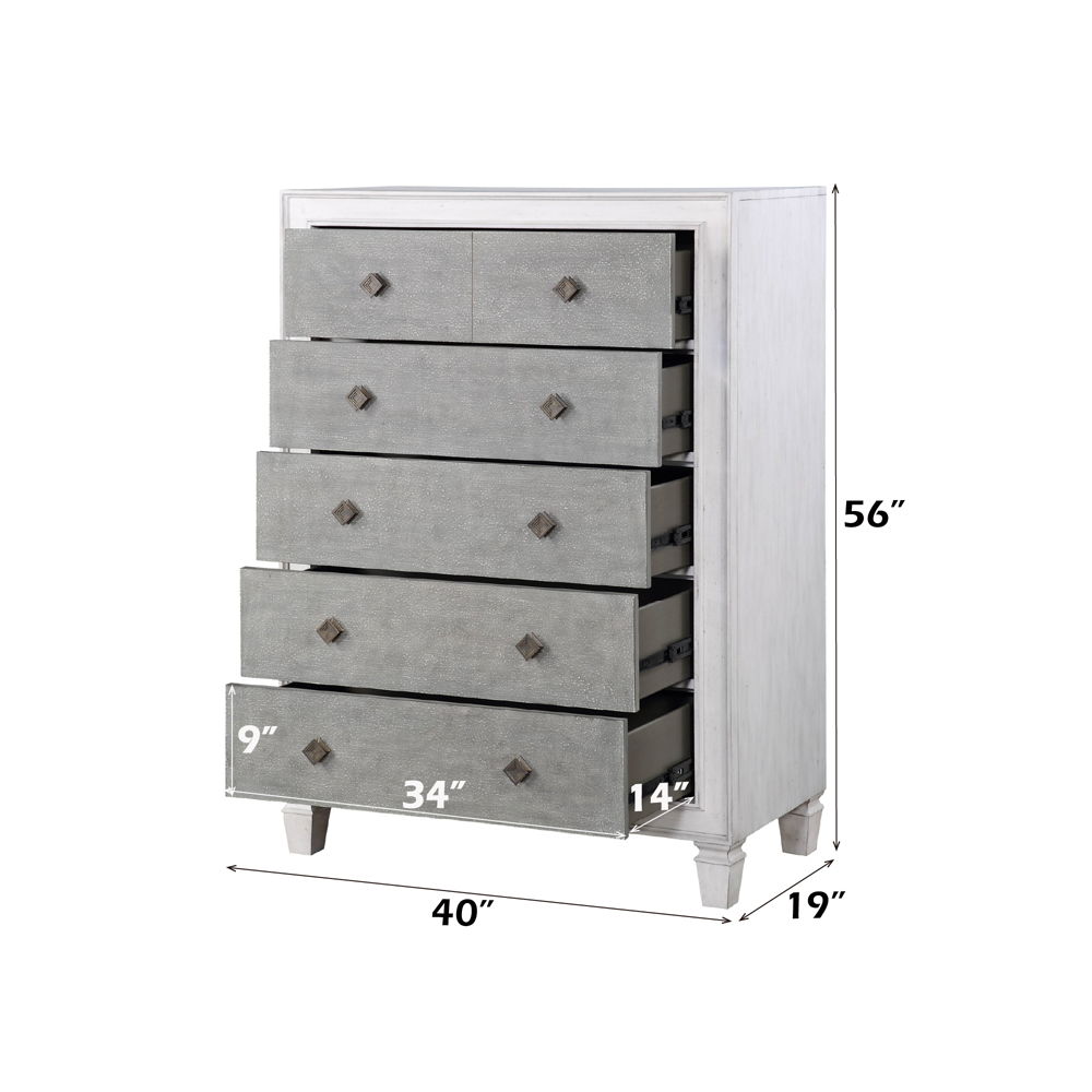 Katia - Chest - Rustic Gray & Weathered White, white, view 4