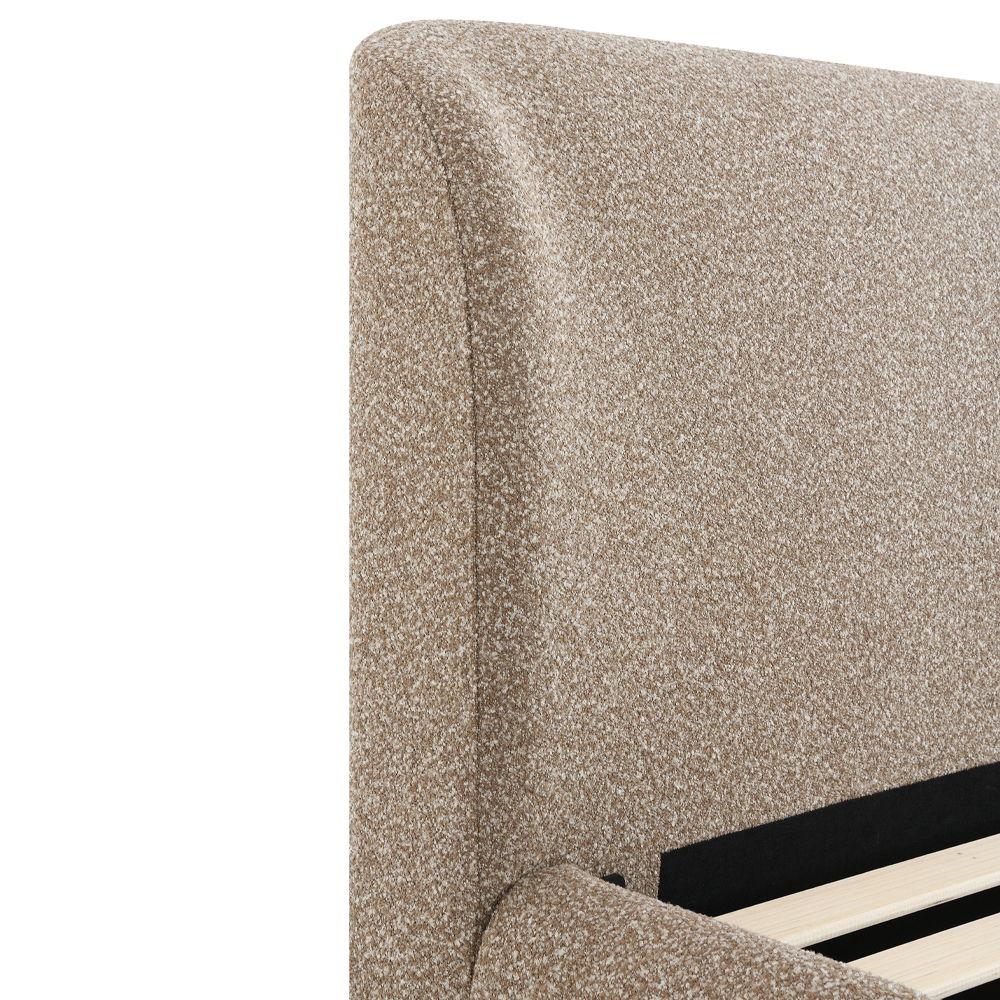 Erica - Eastern King Bed - Dark Beige Tweed, beige, view 5